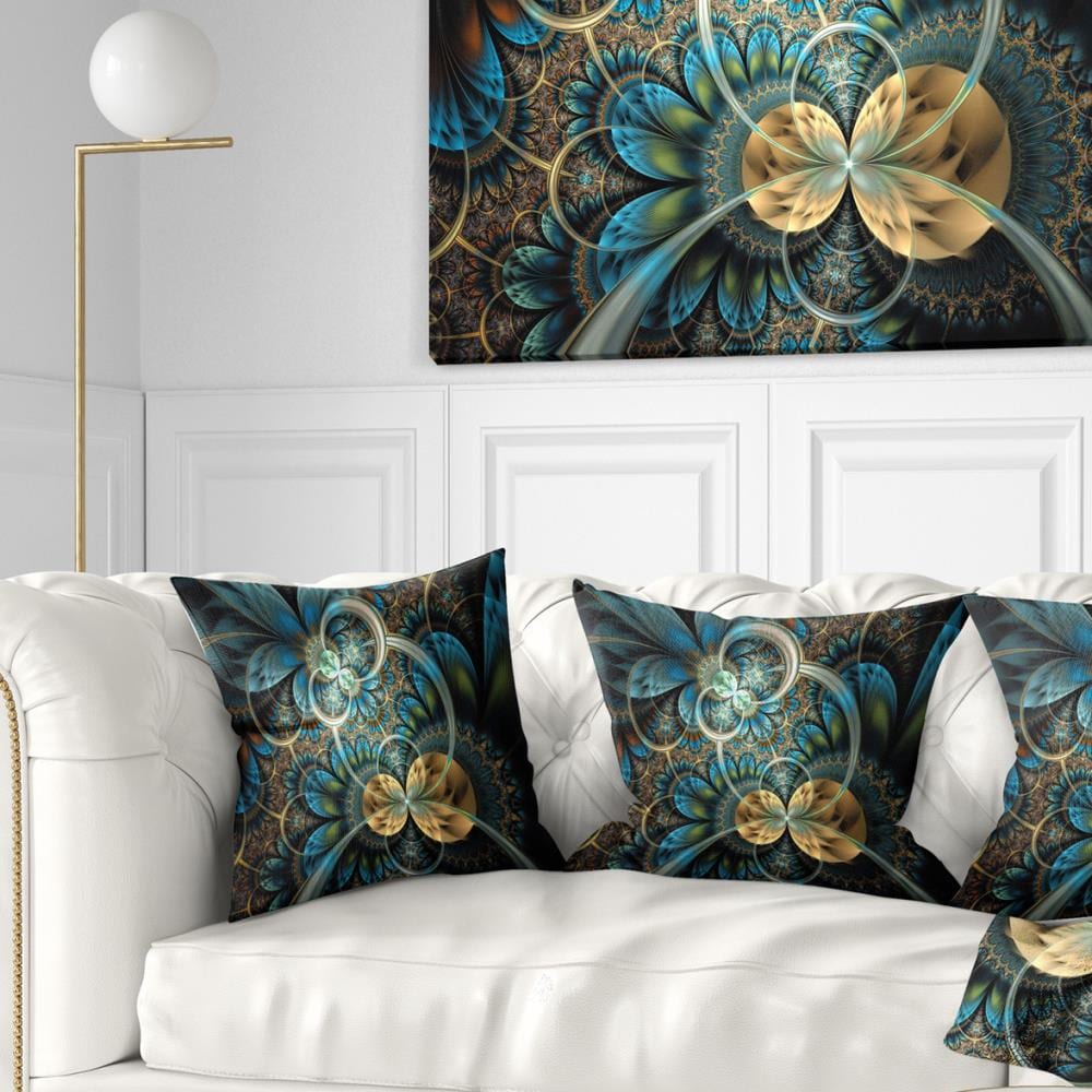 Designart CU7277-16-16 16-in x 16-in Blue Indoor Decorative Pillow
