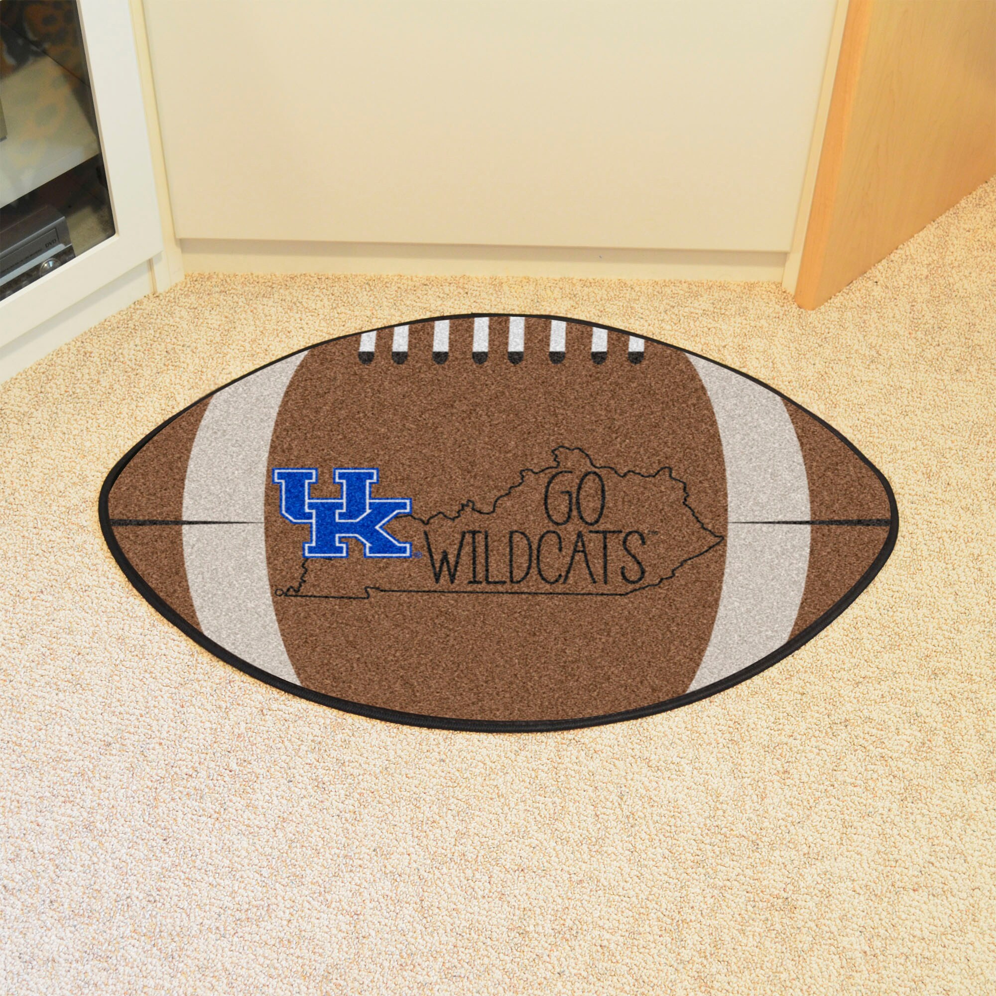 FANMATS 21136 Kentucky Wildcats 32.5-in x 20.5-in Brown Nylon Non-Slip Grip Indoor Decorative Sports Door Mat