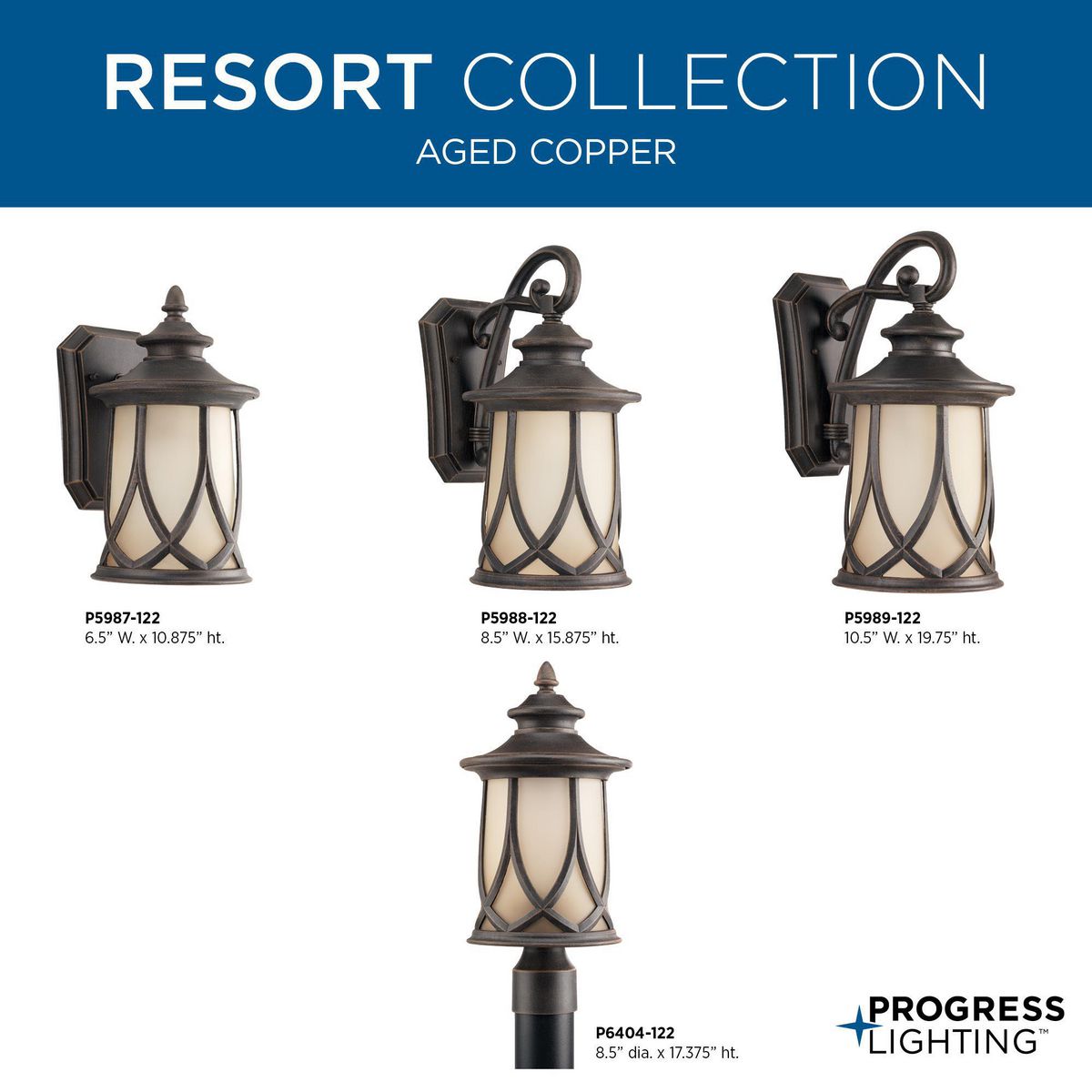 Aged Copper 11" Outdoor Wall Lantern with Umber Glass