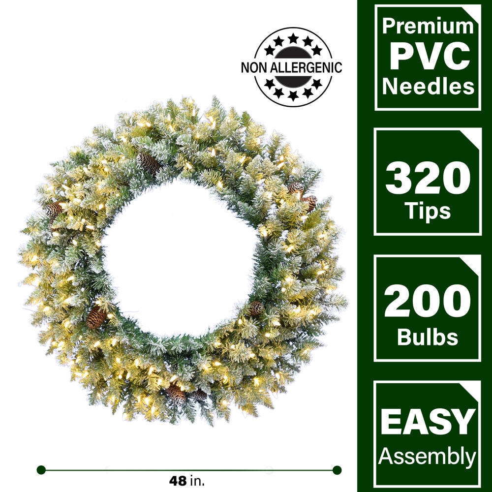 Fraser Hill Farm FFWRA048-5SN Artificial-Christmas-Wreaths - View #3