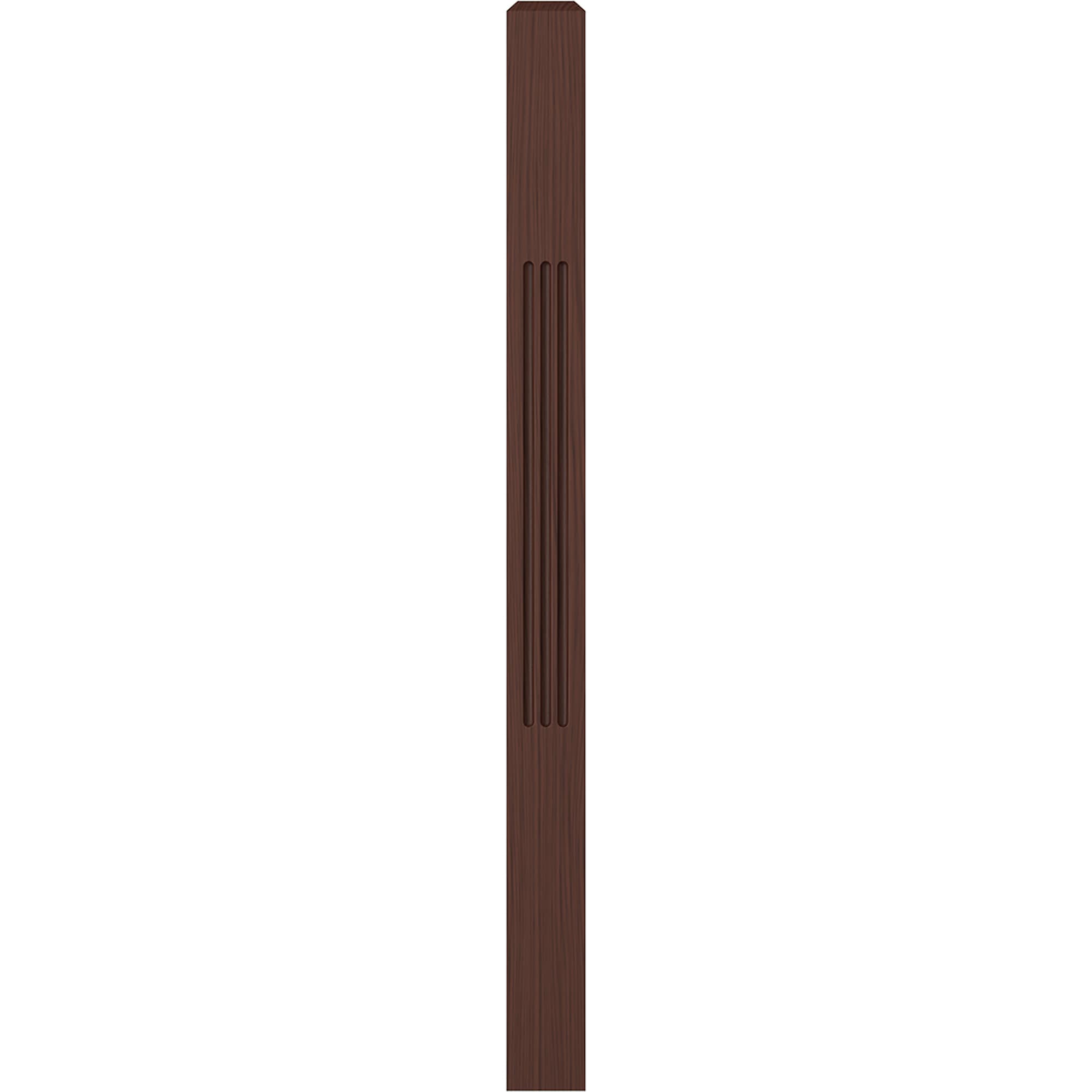 L.J. Smith Stair Systems LJF-4110-W Crisp 3-in x 48-in Unfinished Walnut Starting Stair Newel Post