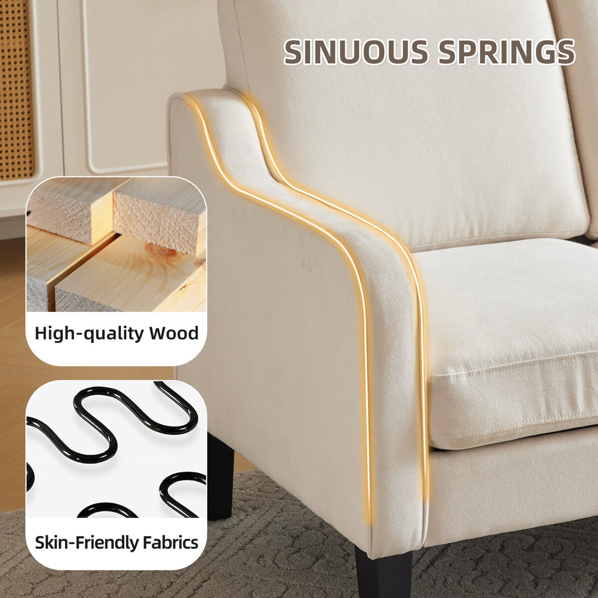 U-HOMY WJ-140BE-HM Sofas-Loveseats - View #6