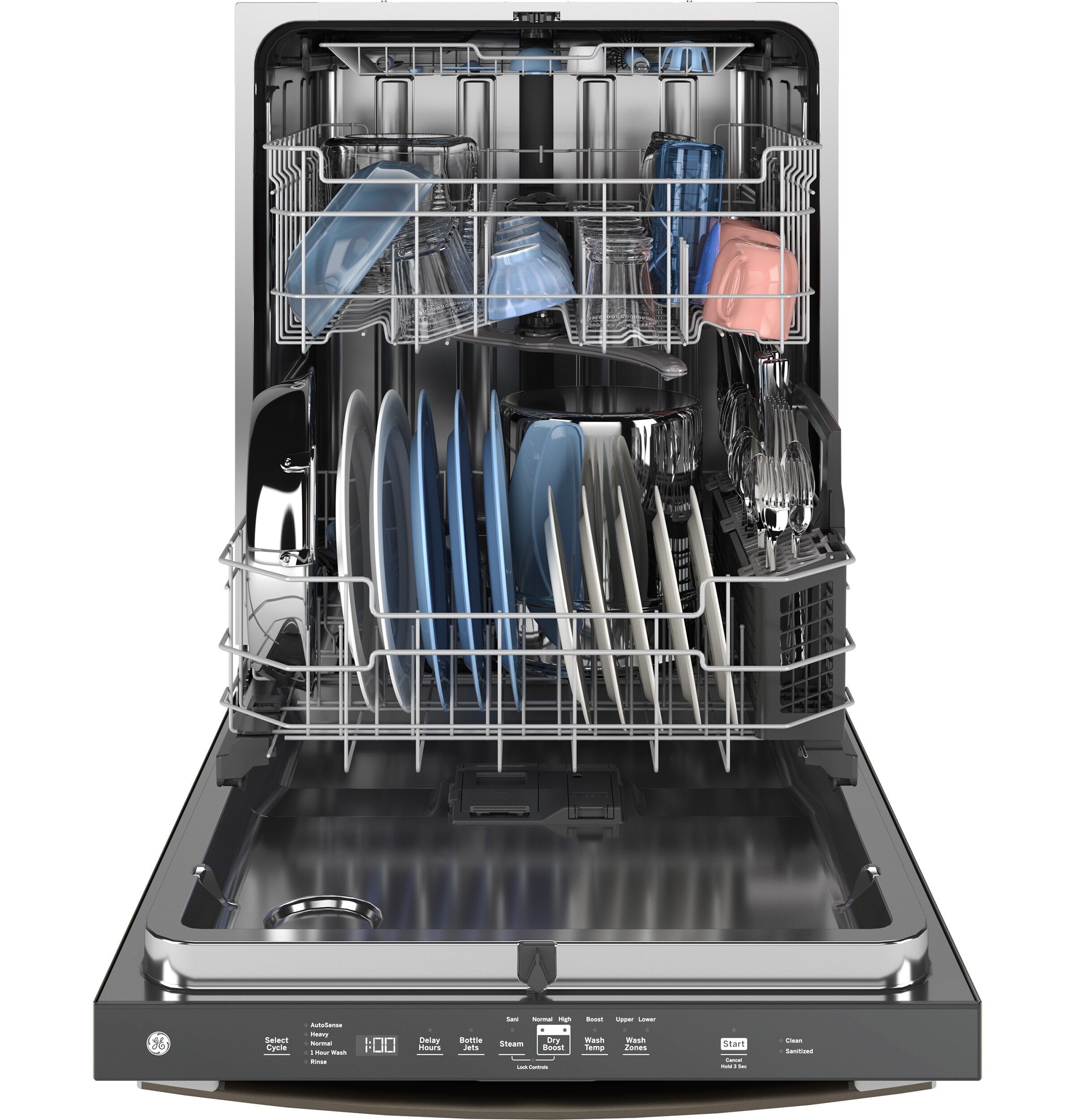 GE Dry Boost Top Control 24-in Built-In Dishwasher With Third Rack (Fingerprint-resistant Stainless Steel) ENERGY STAR, 47-dBA