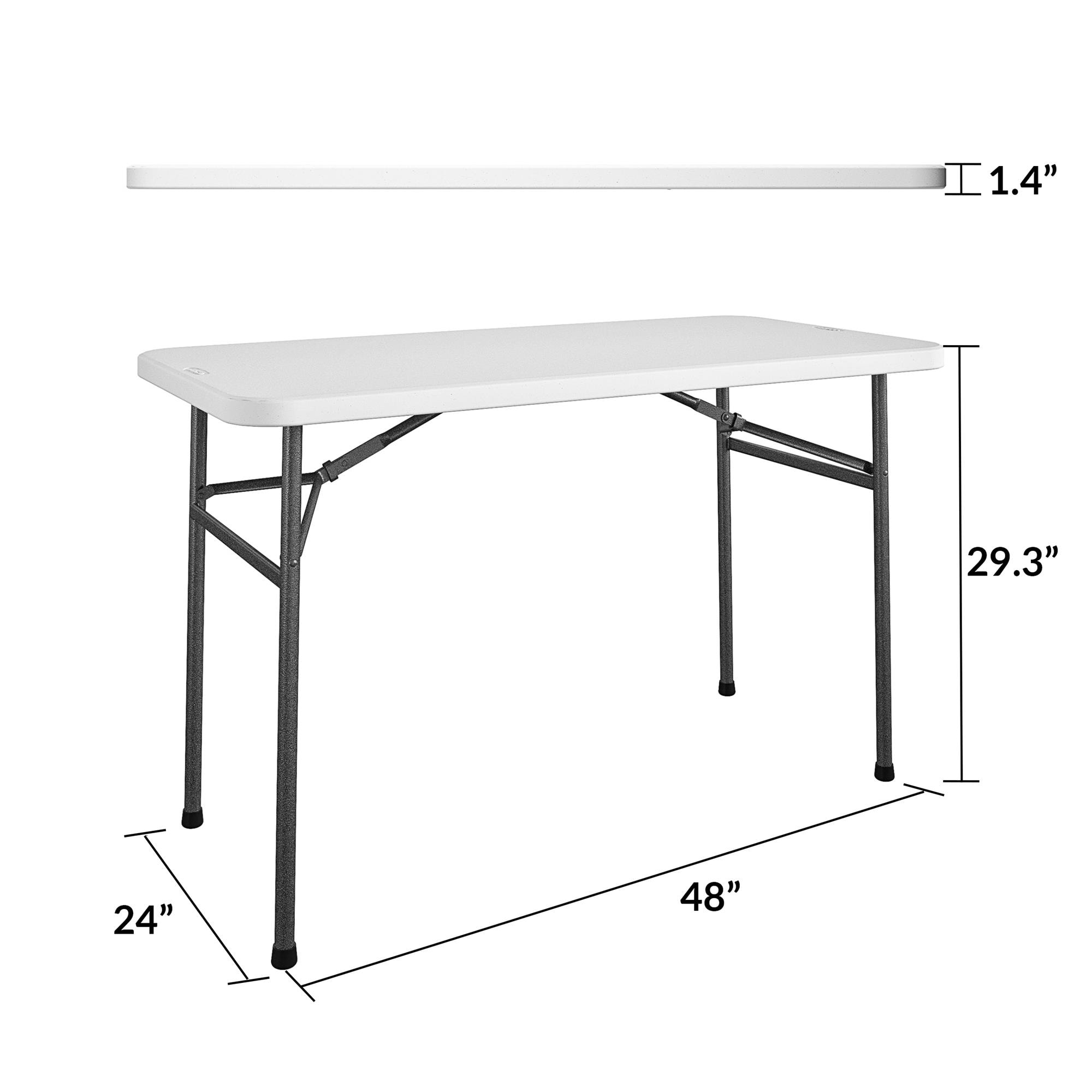 Cosco 2.83-ft x 2.83-ft Indoor Square Vinyl Black Folding Dining Table  (4-Person)