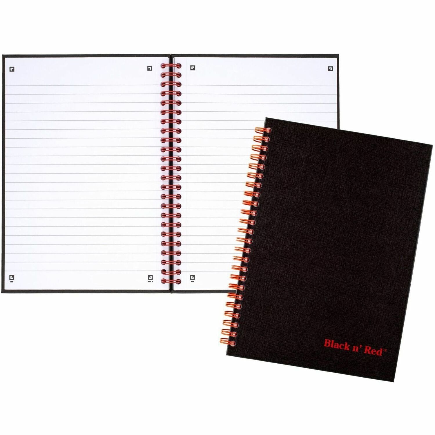  SPRJDKL67000 Black n' Red Hardcover Twinwire Notebooks SCRIBZEE Compatible 1 Subject Wide Legal Rule Black Cover 70 825 x 588 Sheets