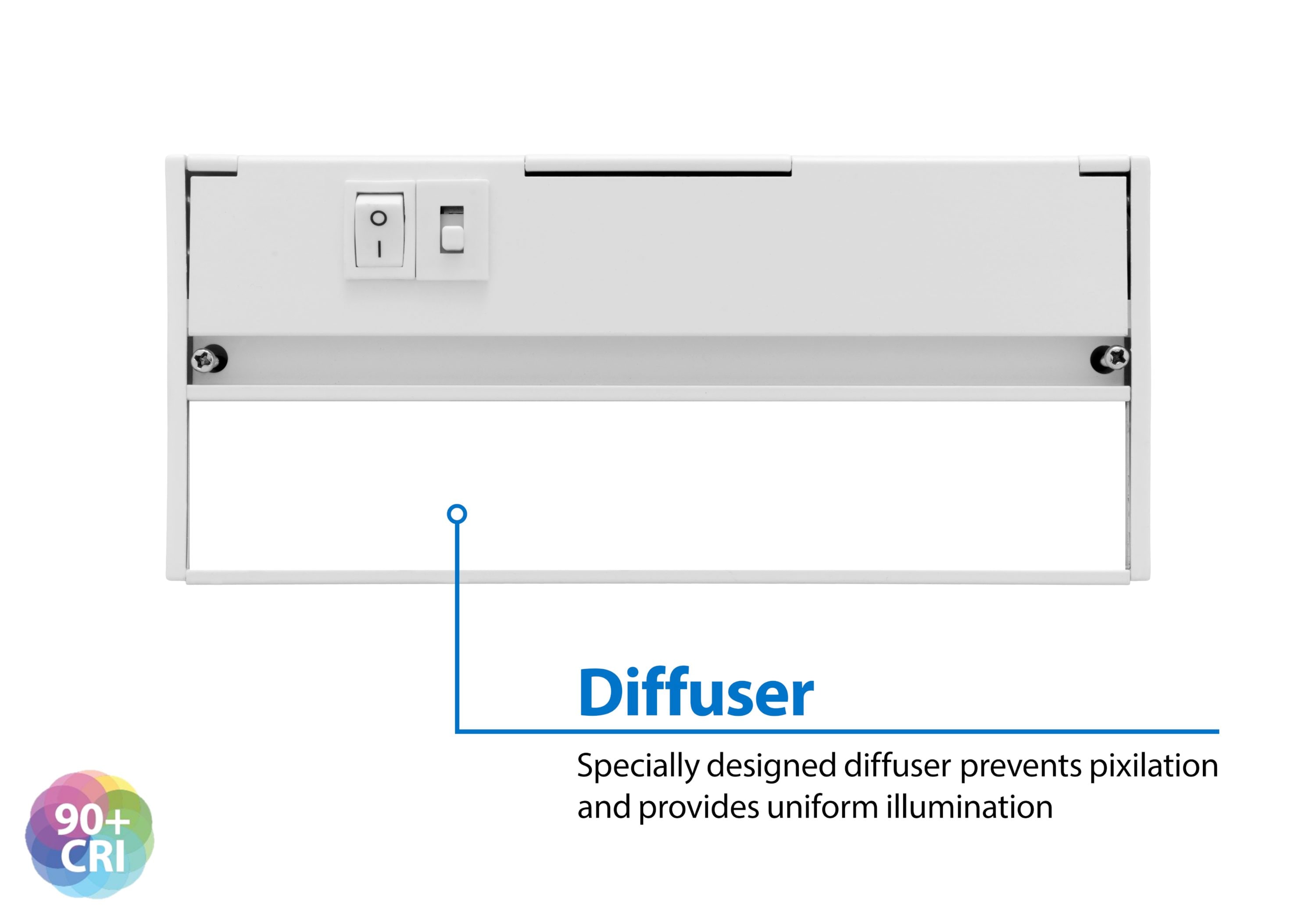 White Matte 8'' LED Under Cabinet Light Bar