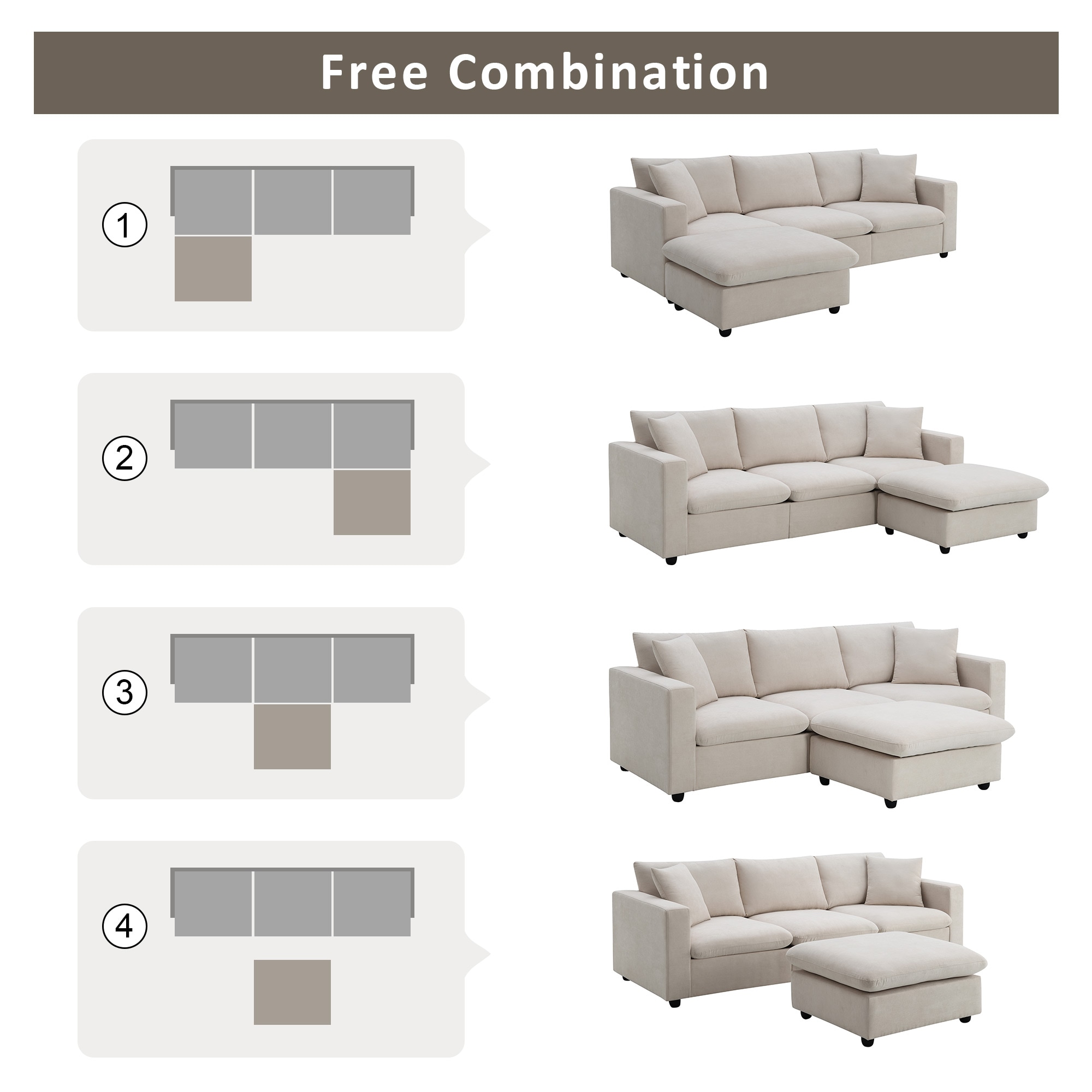 ModernLuxe GS009023AAA Sofas-Loveseats - View #2