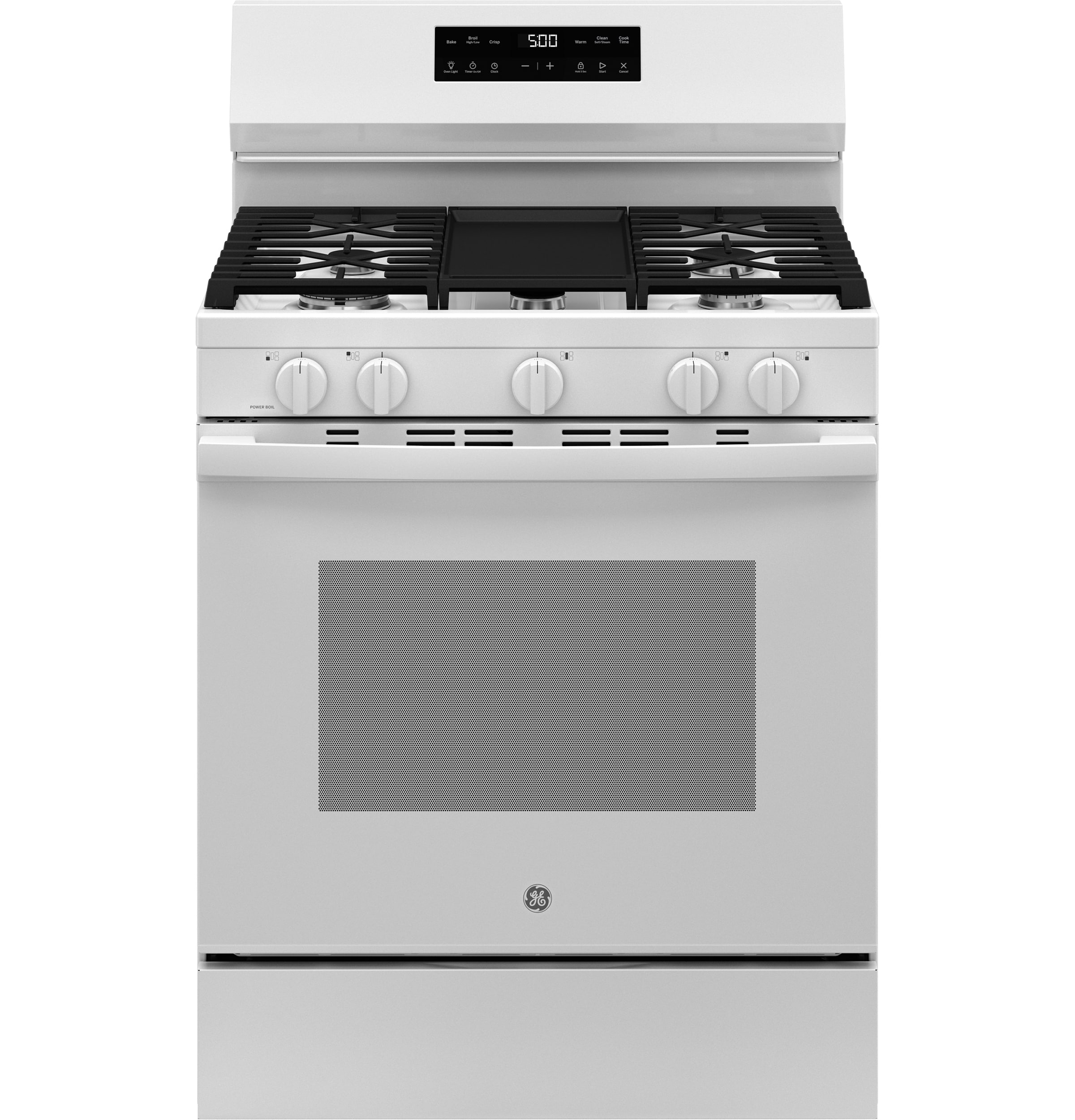 GE GGF500PVWW 30-in 5 burners 5.3-cu ft Freestanding Natural Gas Range ( White )