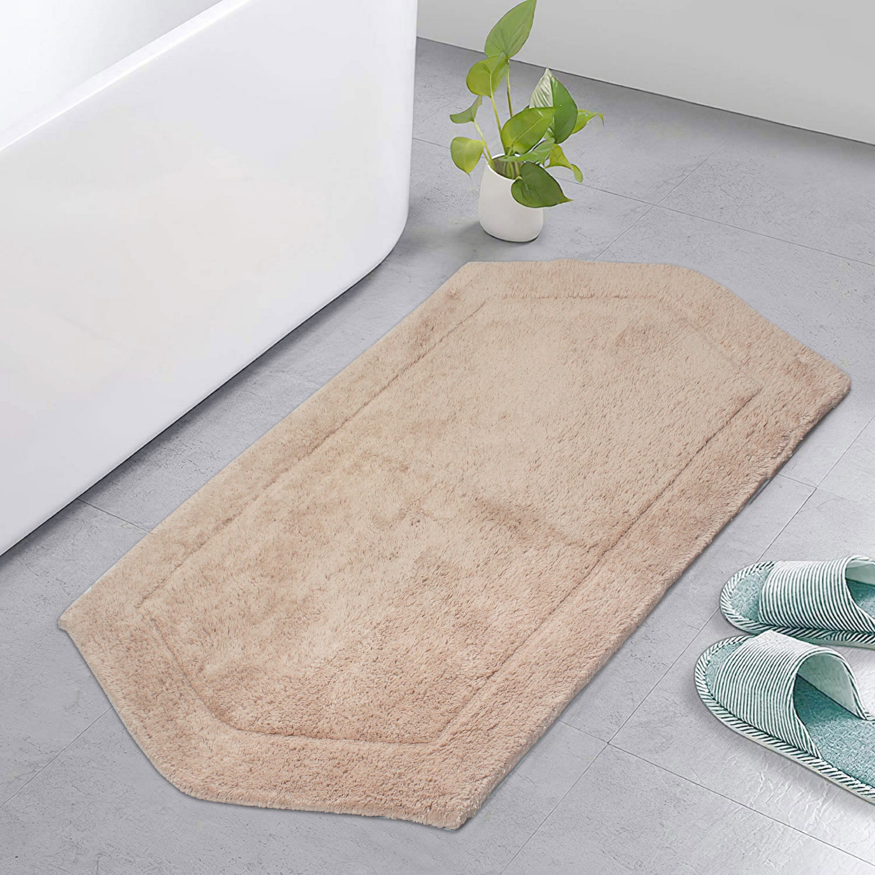 Home Weavers BWA2440LI Waterford 24-Inches x 40-Inches Linen Cotton Bath rug