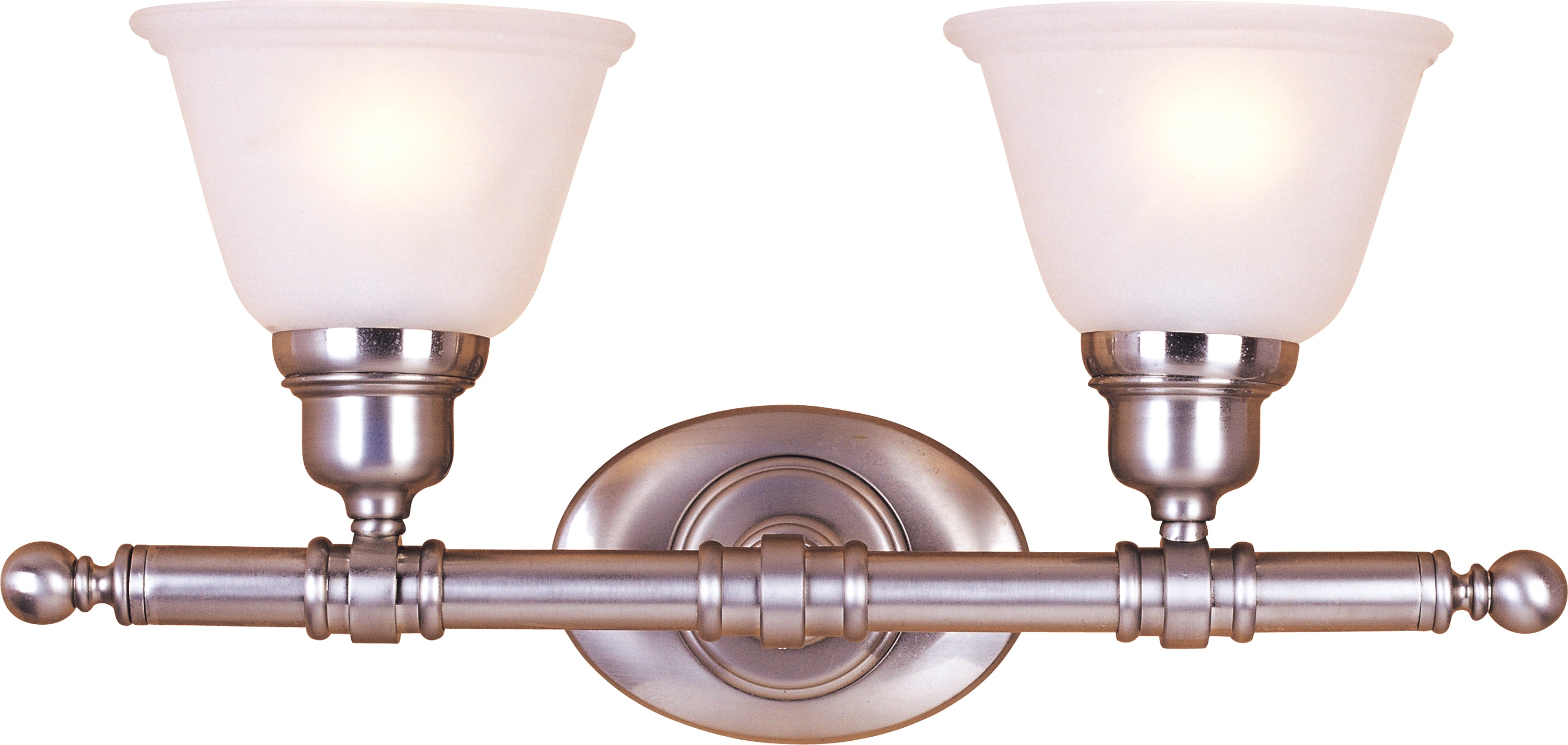 Maxim Lighting 7142FTSN Essentials 19.5-in 2-Light Satin Nickel Traditional Vanity Light