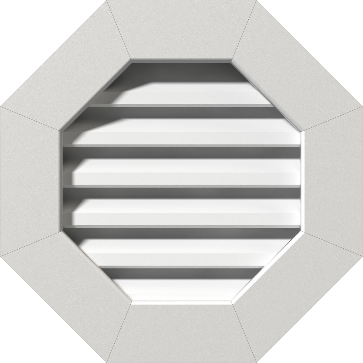Ekena Millwork GVPOC28X2801FUN 28-in x 28-in Off-white Octagon PVC Gable Louver Vent