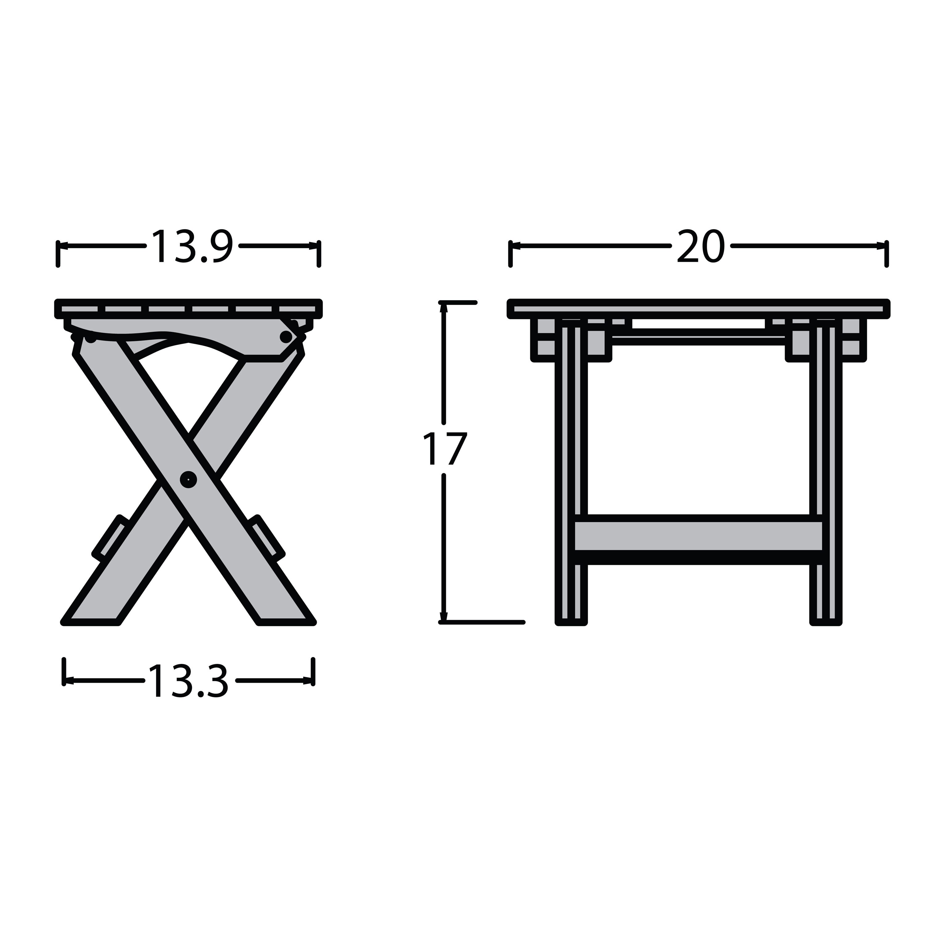 highwood The Adirondack Collection Rectangle Outdoor End Table 14-in W ...