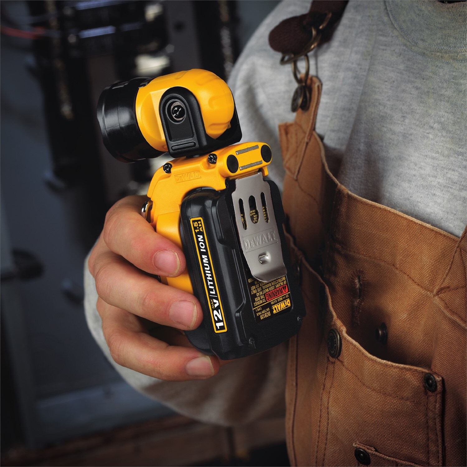 Ion DEWALT Lithium 12-volt Max Flashlight LED Rechargeable (li-ion) Flashlights Tool the department at in Power 130-Lumen Tool Power Cordless