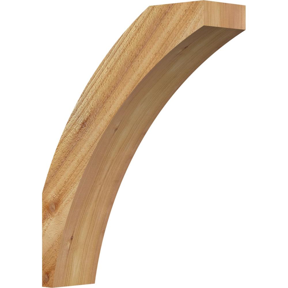 Ekena Millwork BRC04X14X18THR00RWR 4-in x 14-in x 18-in Western Red Cedar Unfinished Wood Thorton Rough Sawn Knee Brace