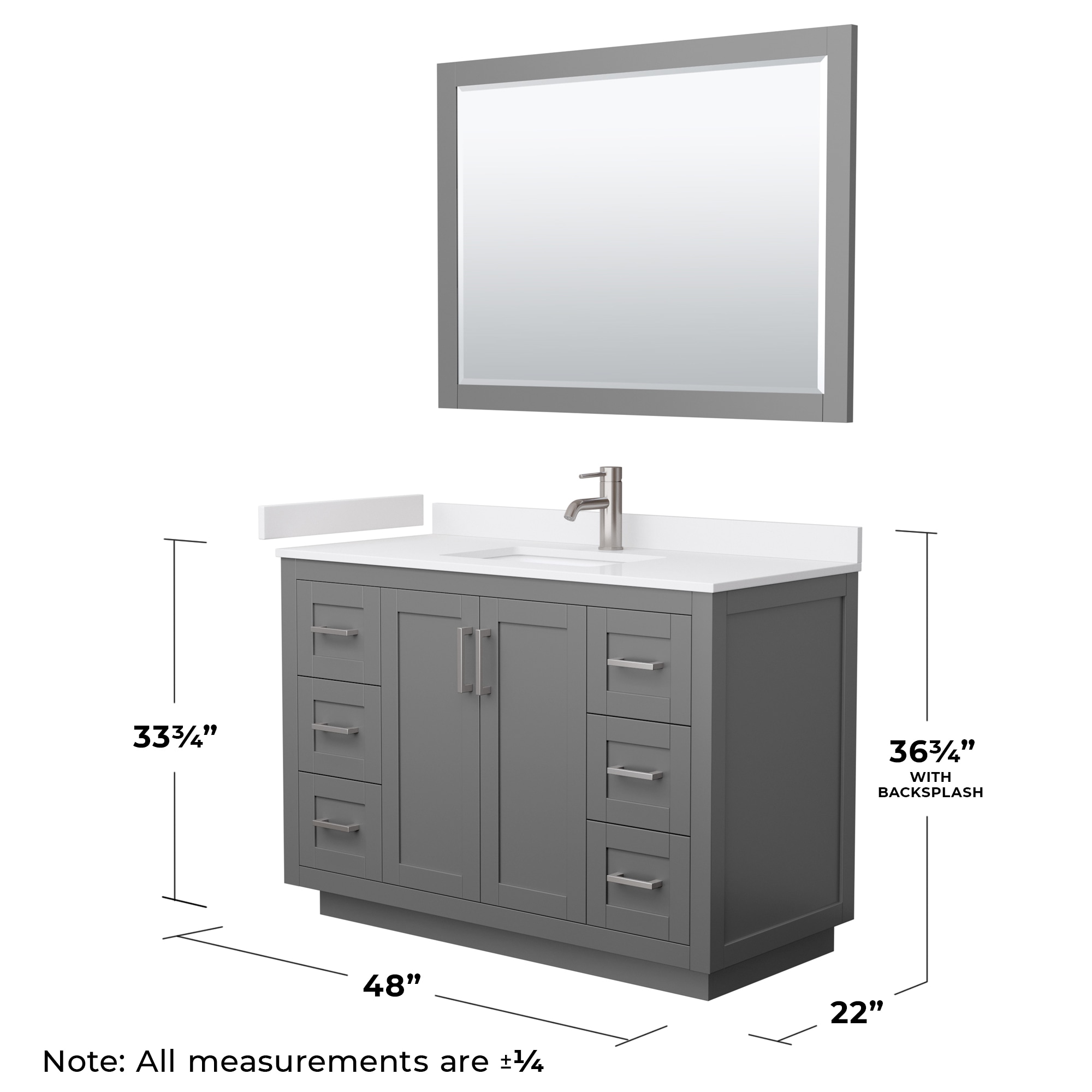 Wyndham Collection WCF292948SKGWCUNSM46 Bath-Vanity-Combo - View #6