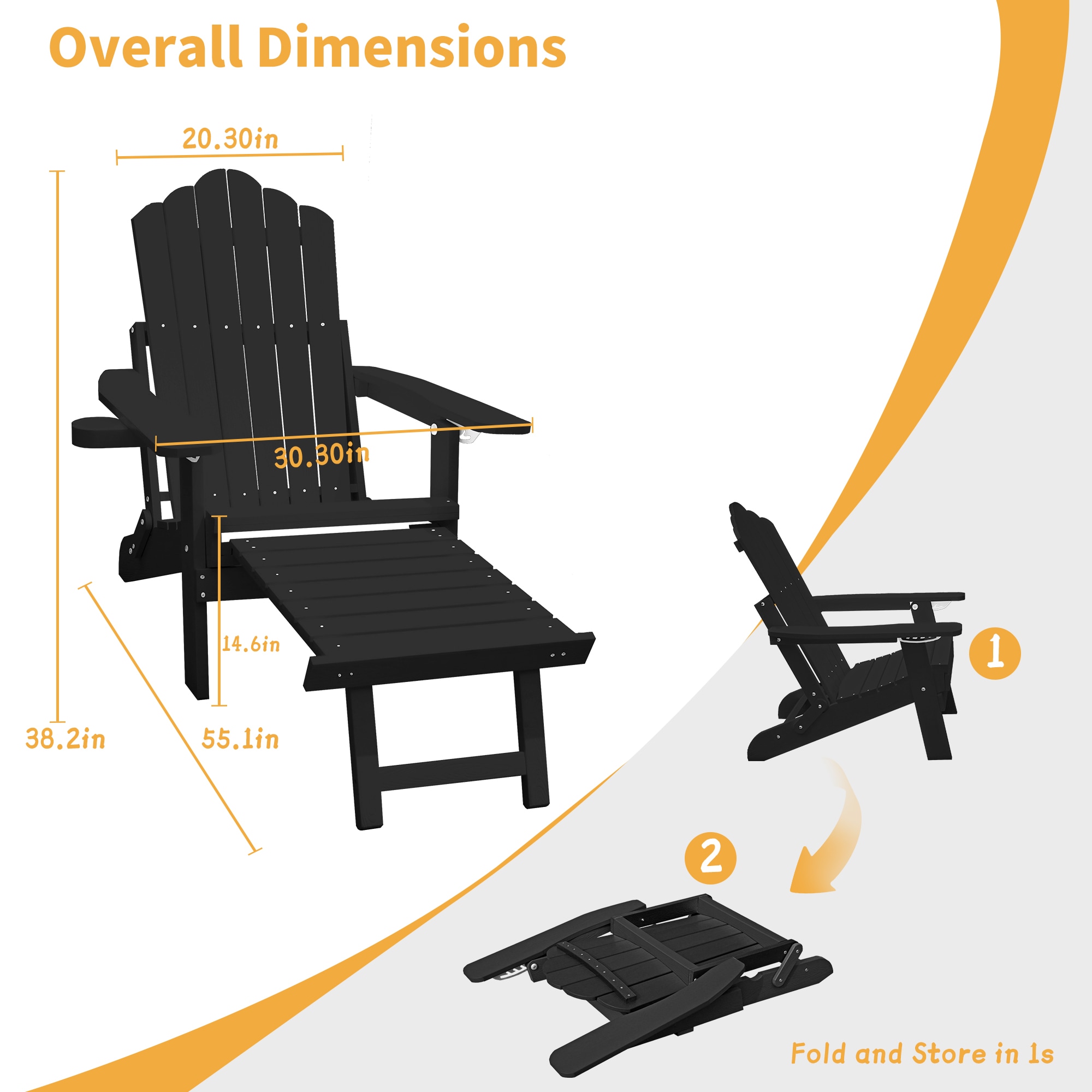 Mondawe MO-ZD21-BL Patio-Chairs - View #9
