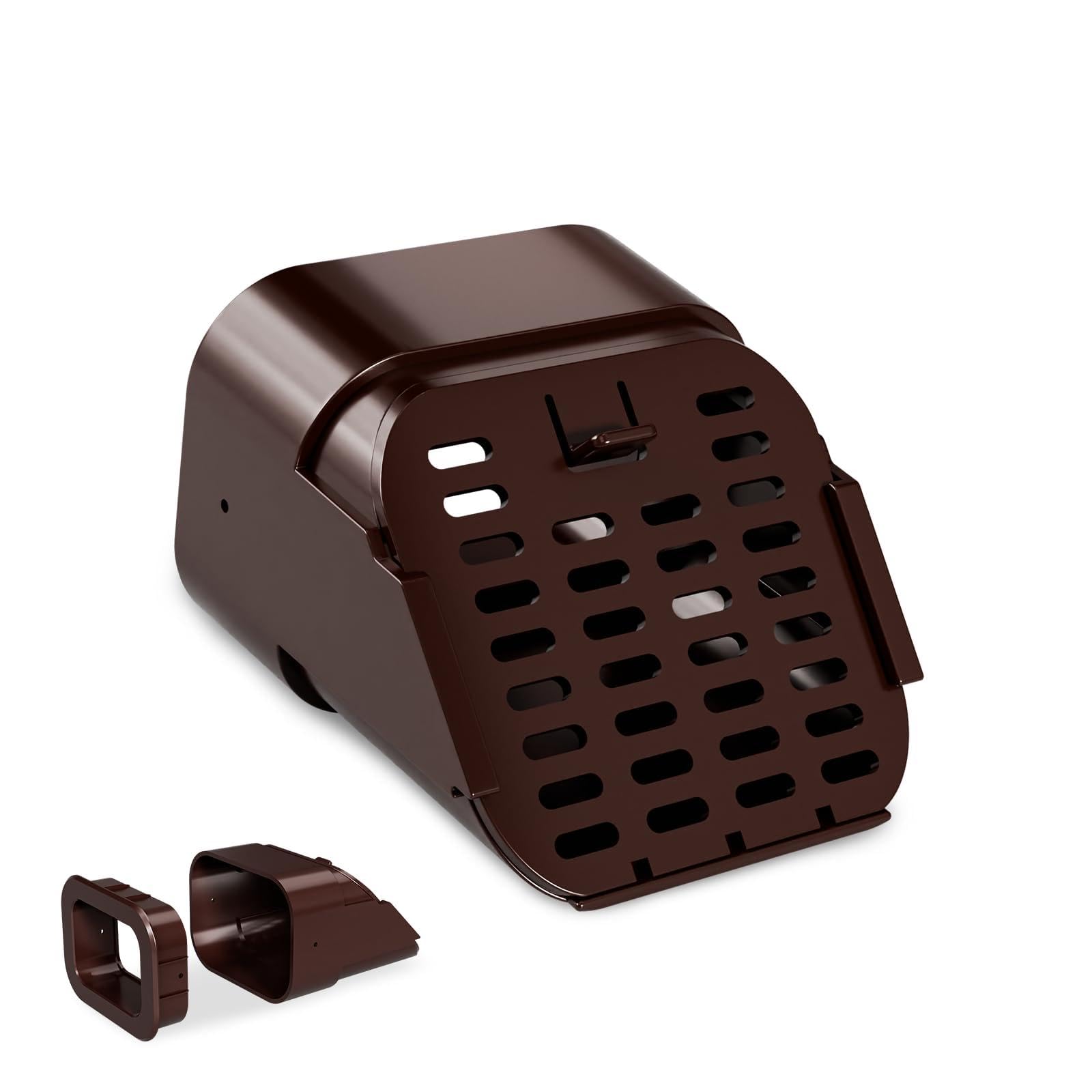 Misopily  Gutter Downspout Guard Cover for 2x3 and 3x4 Type A Downspouts Black Durable Extension Keeps Leaves and Debris Out Easy Install 1 pack