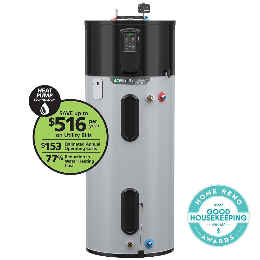 A.O. Smith Signature 900 80-Gallon Tall 10-year Warranty 240-volt Smart Hybrid Heat Pump Water Heater with Leak Detection and Automatic Shut-off