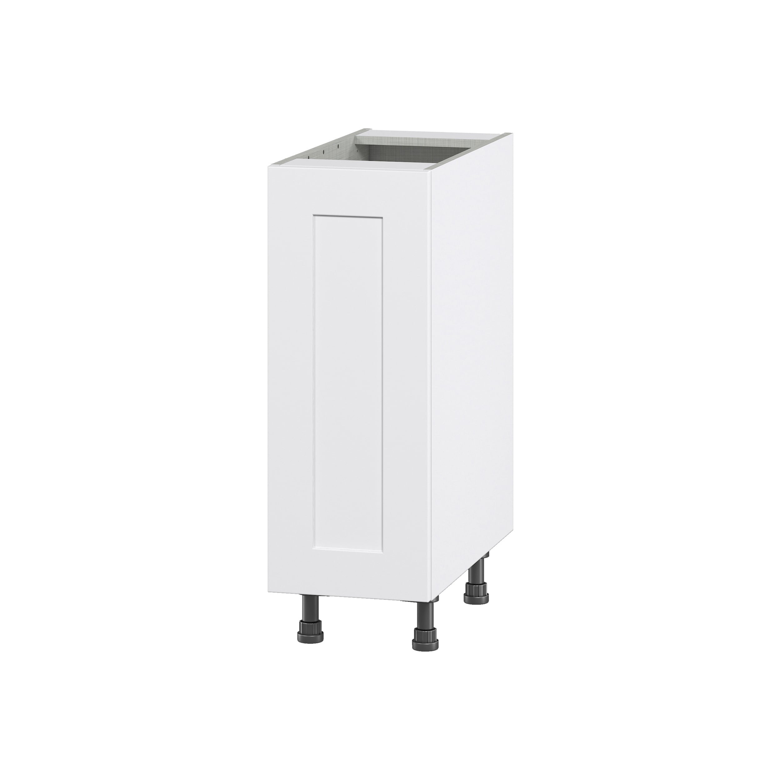 Hugo&Borg Jolie 12-in W x 34.5-in H x 24-in D Warm White Base Fully Assembled Cabinet (Flat Panel Shaker Door Style)