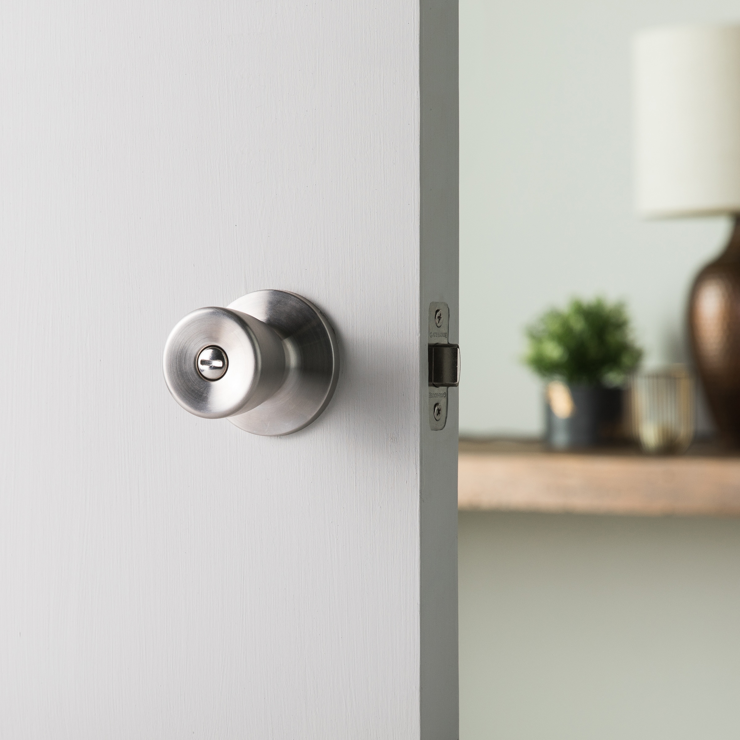 Gatehouse Gallo Stainless Steel Interior Bed/Bath Privacy Door Knob in ...