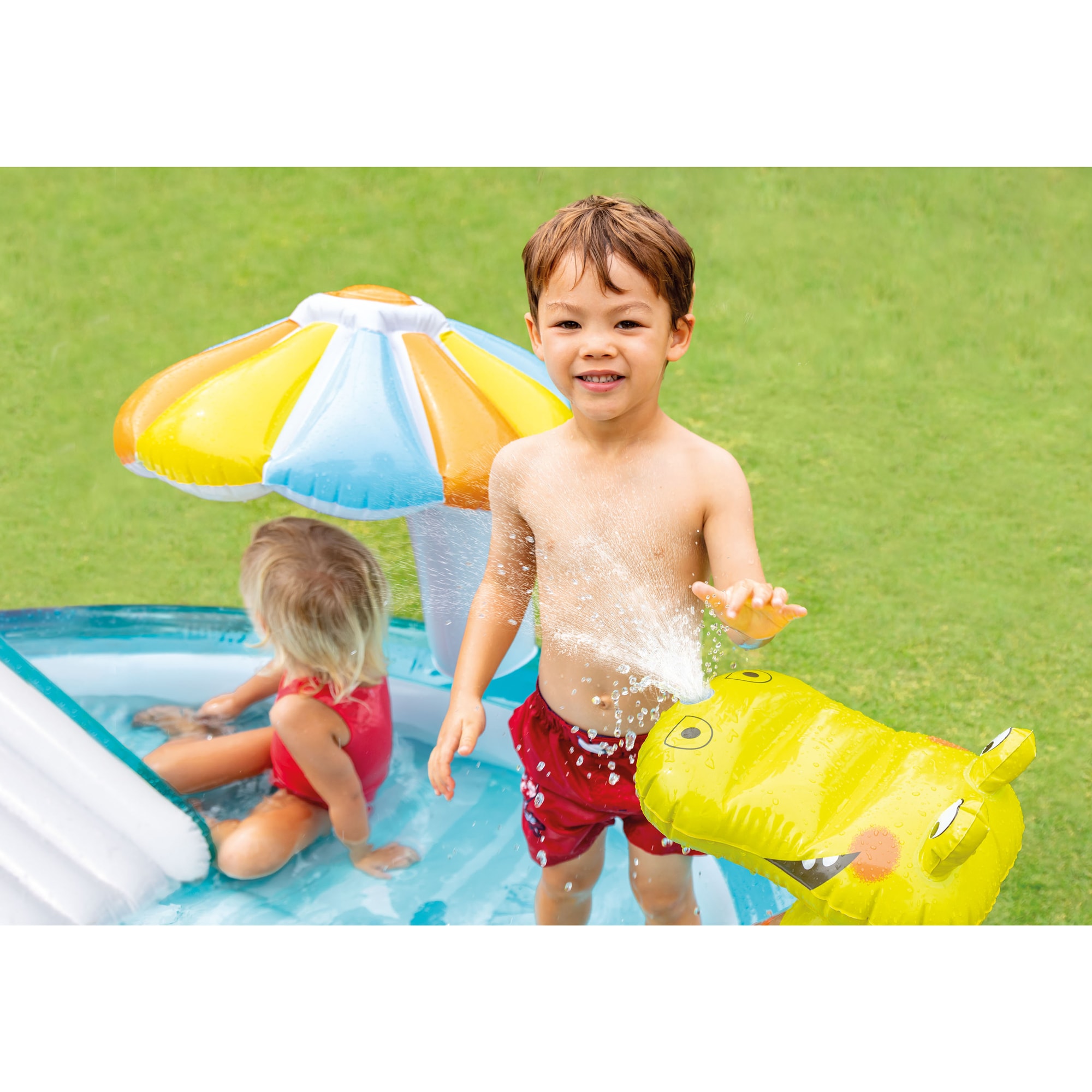 Intex 79-in L X 67-in W Multiple Colors/Finishes Rectangle Kiddie Pool ...