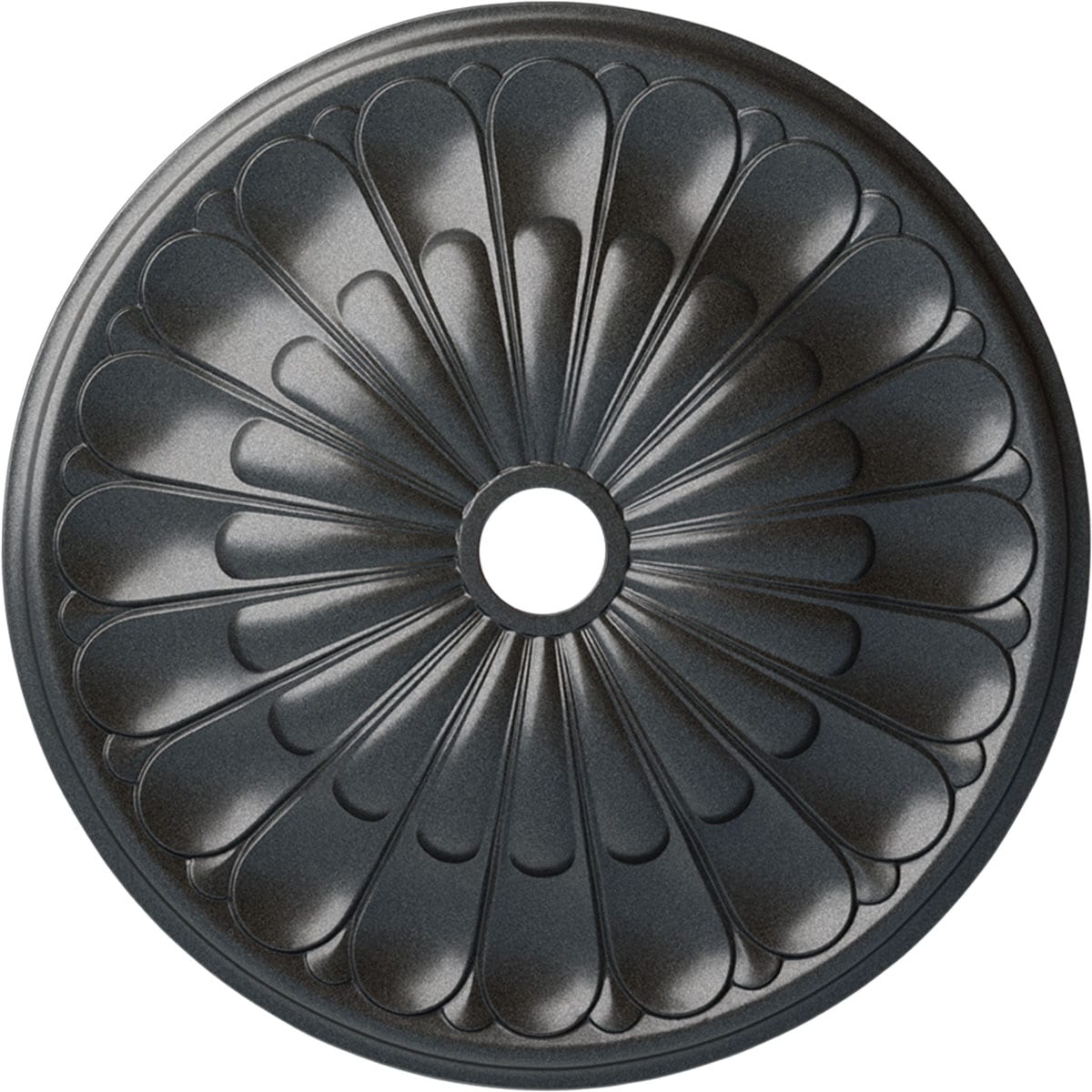 Ekena Millwork CM31GOPES Gorleen 31.625-in W x 31.625-in L Painted Pewter Polyurethane Whole Ceiling Medallion