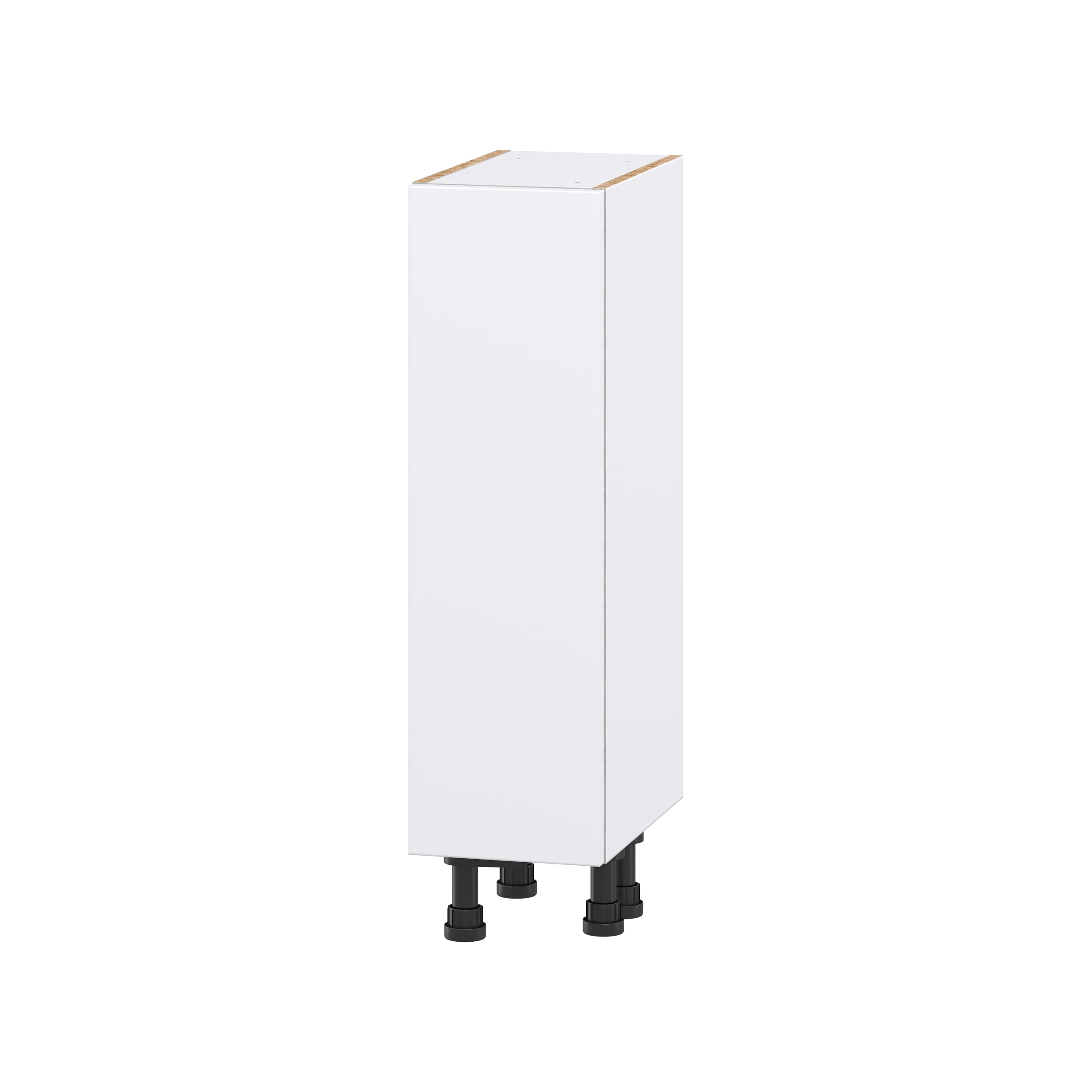 Hugo&Borg DSB914FH(L/R)-LA Lasalle 9-in W x 34.5-in H x 14-in D Bright White Slab Base Fully assembled Cabinet (Flat Panel Slab)