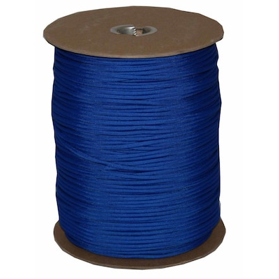 Blue and White T.W Evans Cordage 27-305 1/4-Inch by 1000-Feet Hollow Braid Polypro Rope 