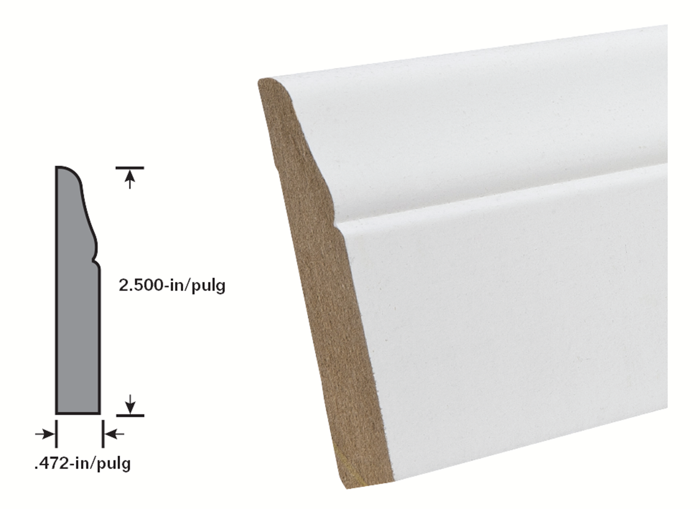 RELIABILT L043409512 Baseboard-Moulding - View #2