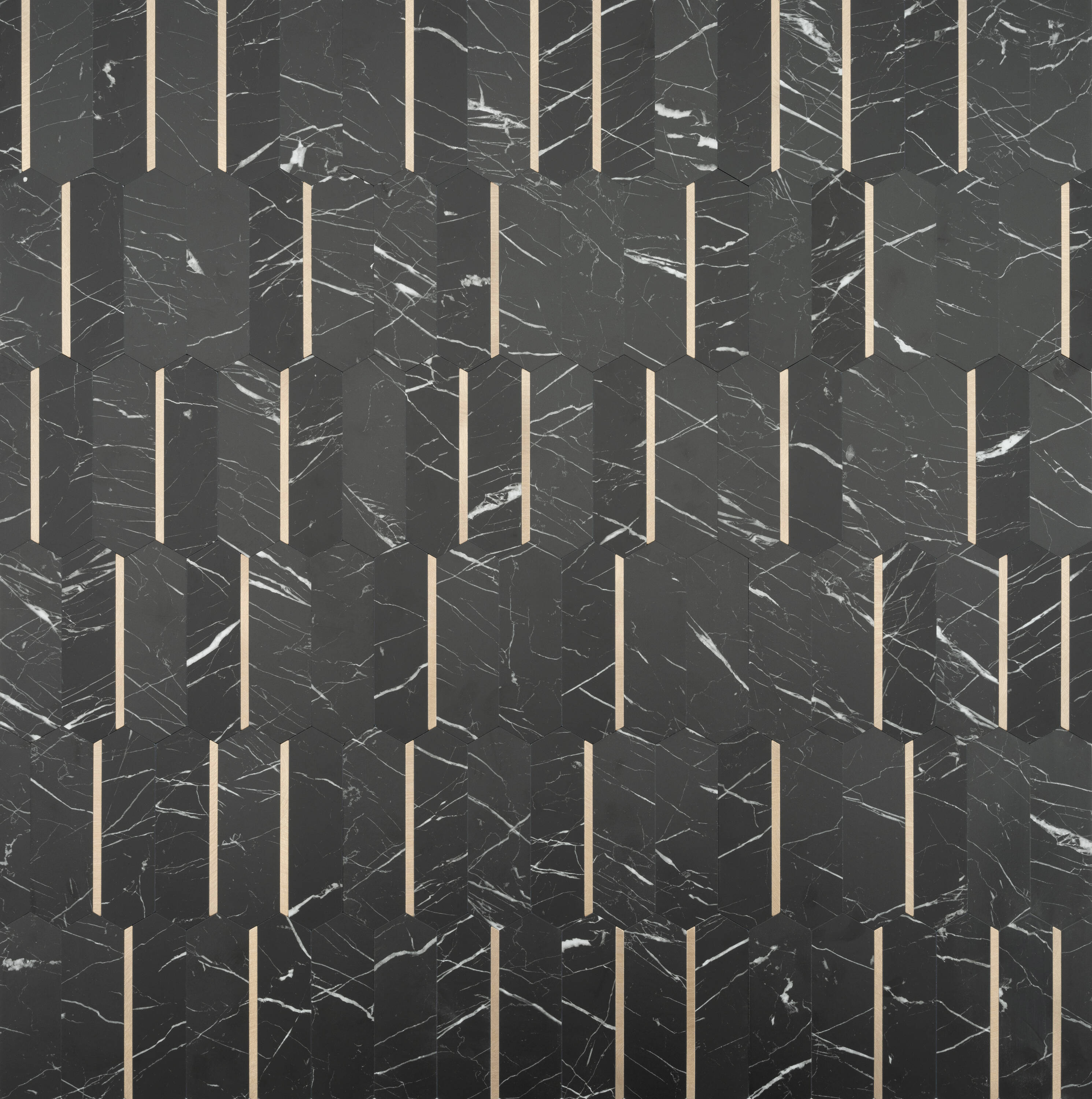 Lustria Nero Spark Picket 11-in x 11-in Satin Composite Mixed Pattern Peel and Stick Wall Tile (0.78-sq. ft/ Piece) | - Satori 1001-0414-0