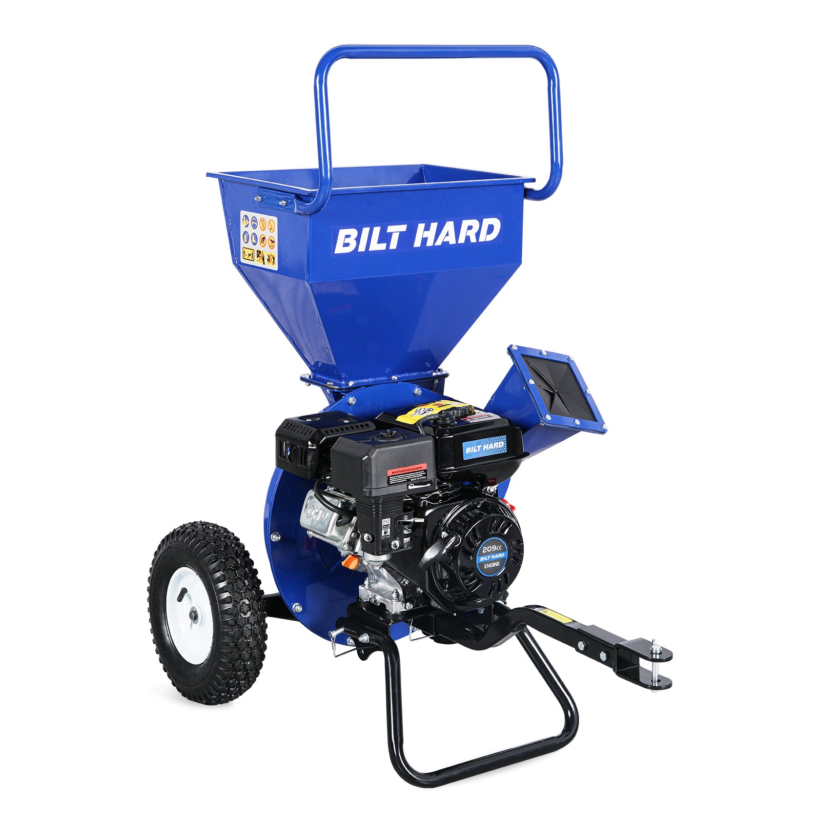 BILT HARD 7-HP 209cc Gas Wood Chipper with Tow Hitch 3-in Max