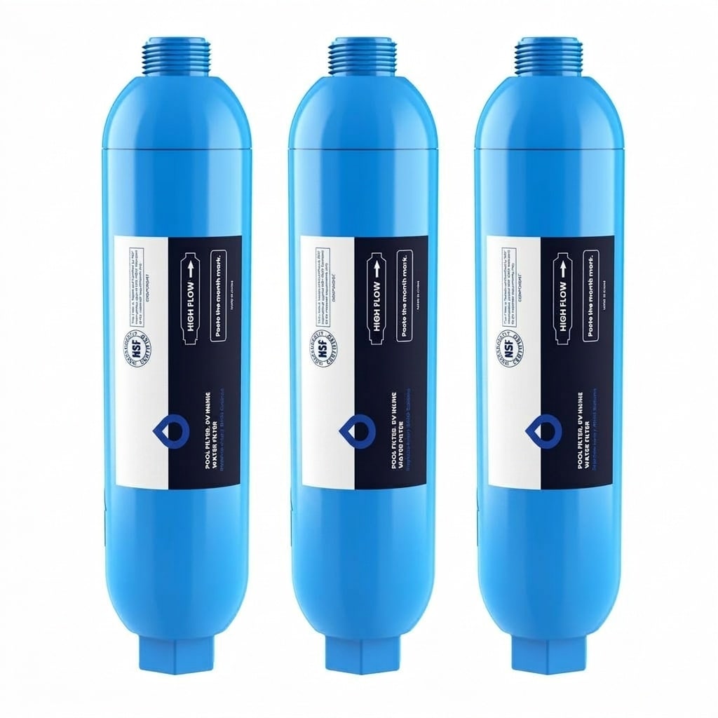 ITOPFOX  Garden Hose End Pre Filter for Swimming Pool Hot Tub Spa Inflatable Pool Pond Removes Chlorine Odor Sediment Up to 8000 Gallons 3 Pack