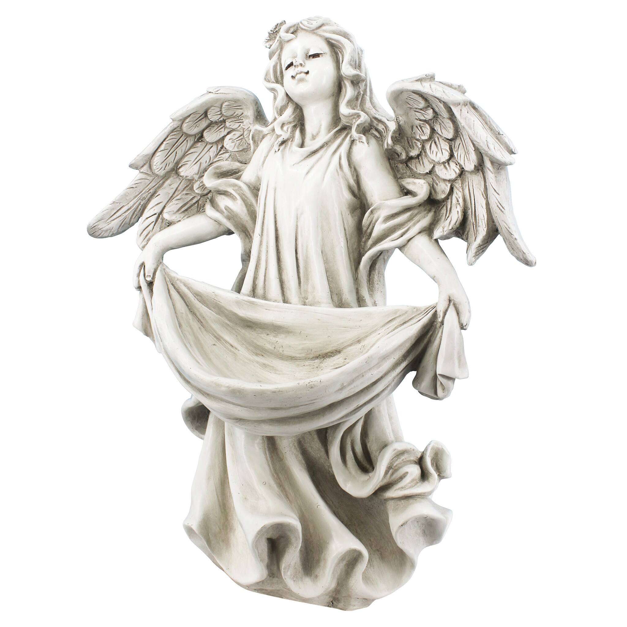 Design Toscano 19-in H x 16-in W Gray Angels and Cherubs Garden Statue ...