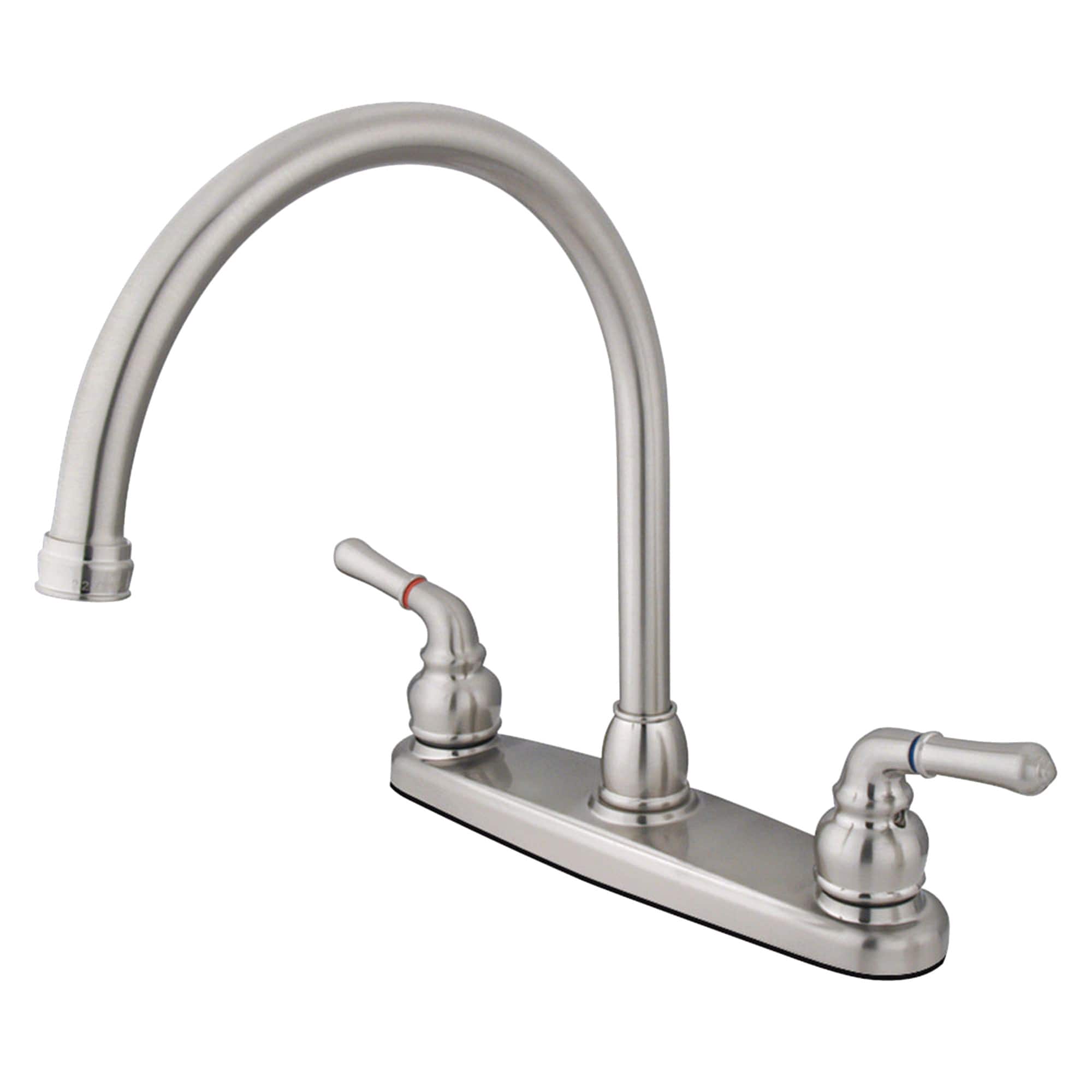 Elements of Design EB798LS Magellan Brushed Nickel Double Handle Deck-mount Kitchen Faucet ( Deck Plate Included )
