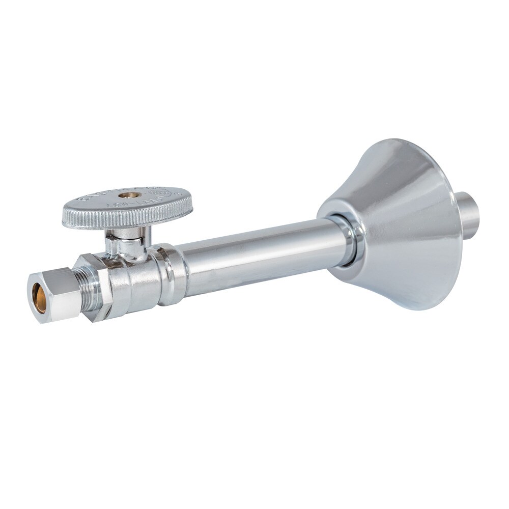 EASTMAN 10746LF 1/2-in CopPEr Sweat x 3/8-in Compression Brass Quarter Turn Stop Straight Valve