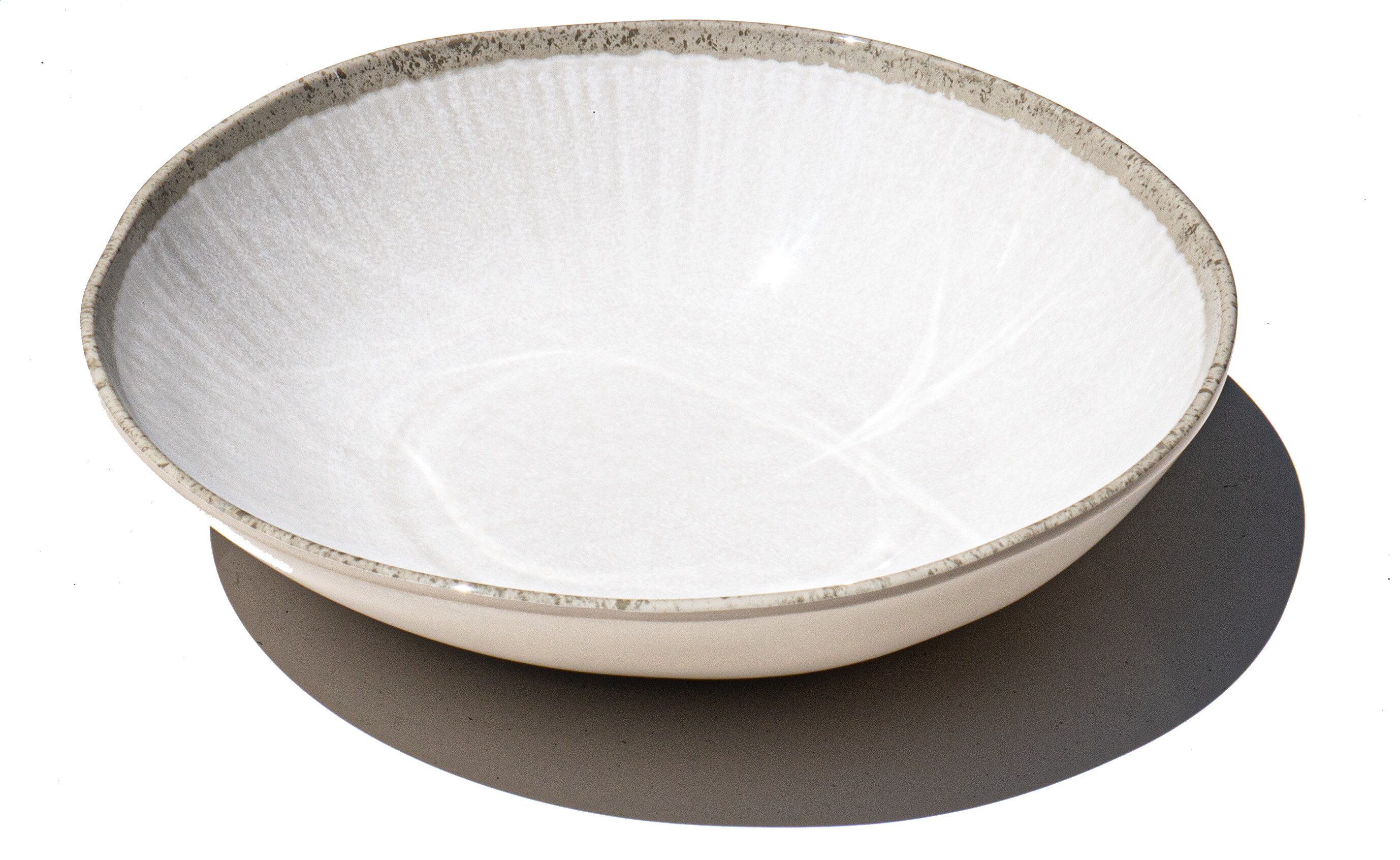 TarHong Coastal Reactive NewWave Melamine Serving Bowl - White - 12in.