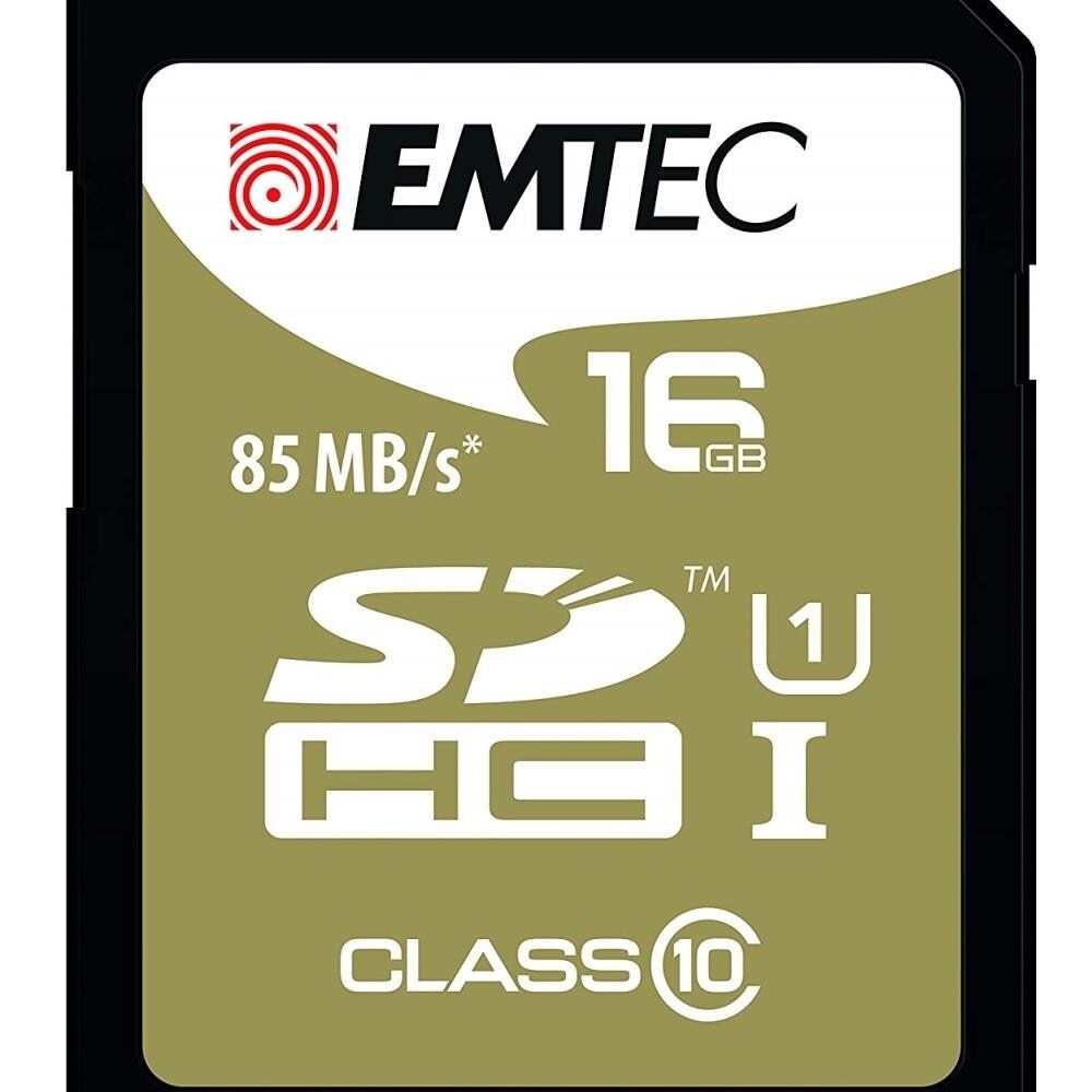  DXXX90101 Emtec ECMSD16GHC10GP 16 GB Class 10 Gold Plus SDHC Memory Card
