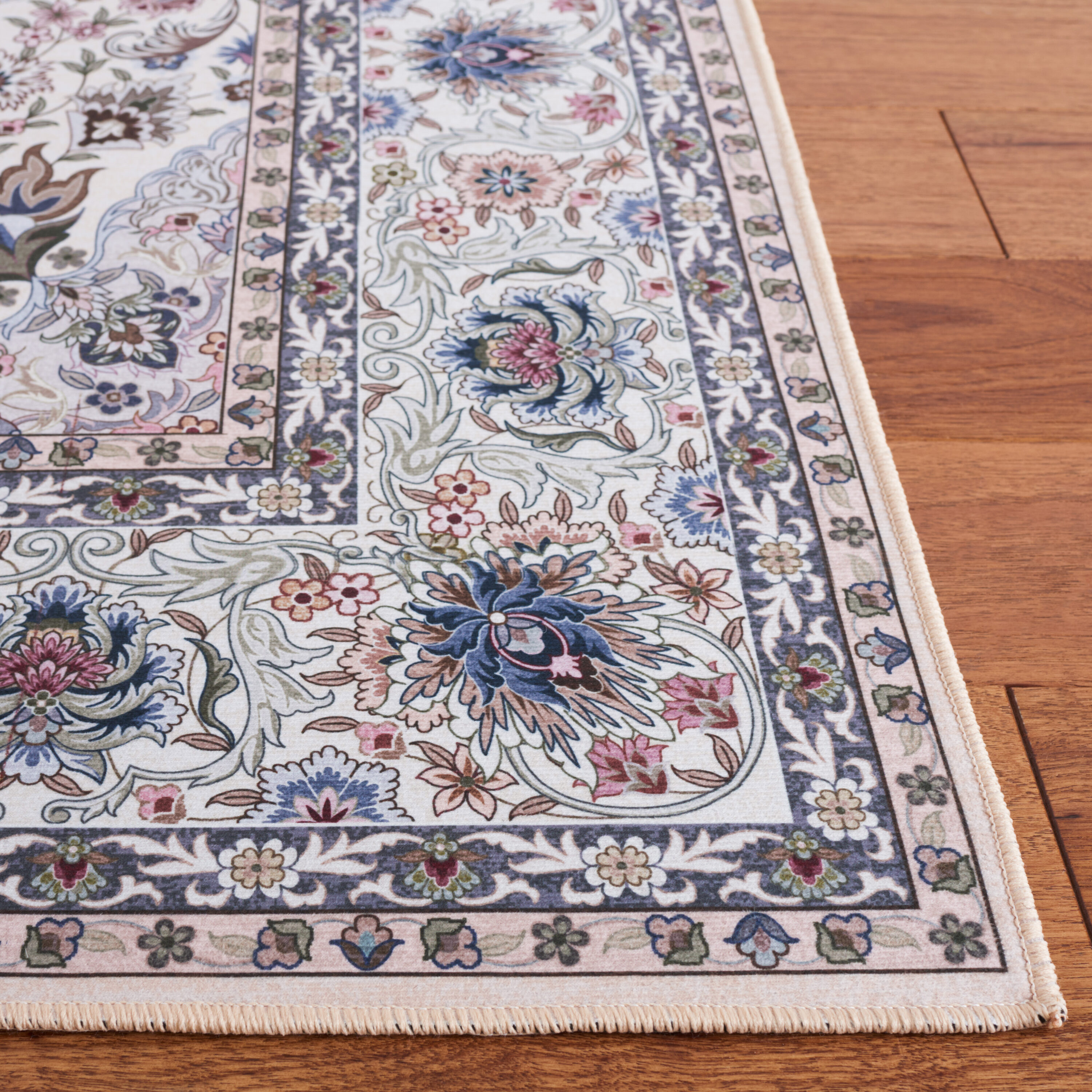 Elegant Beige & Green Synthetic 9' x 12' Tucson Area Rug