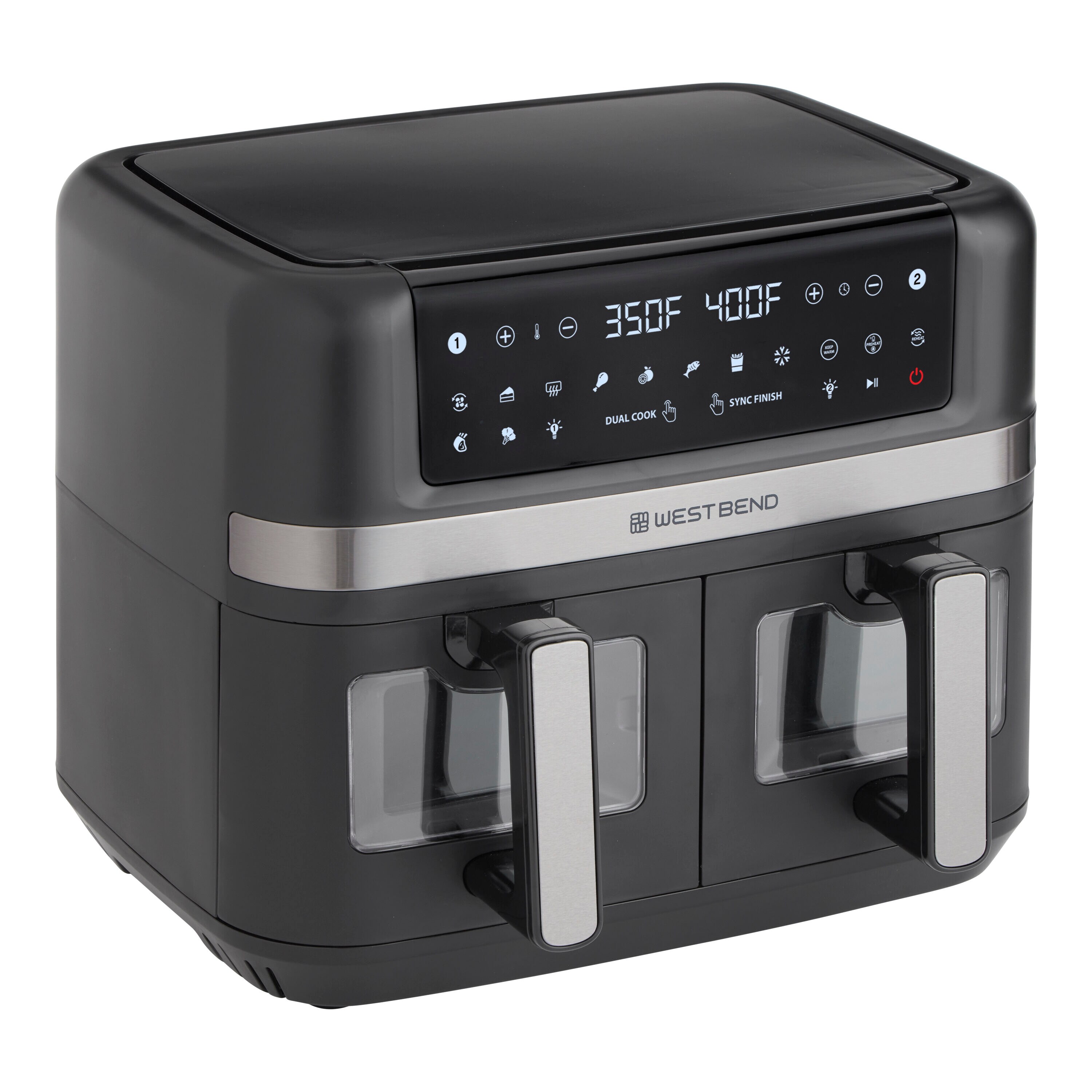 West Bend 10-Quart Dual Zone Feature Black Air Fryer in the Air