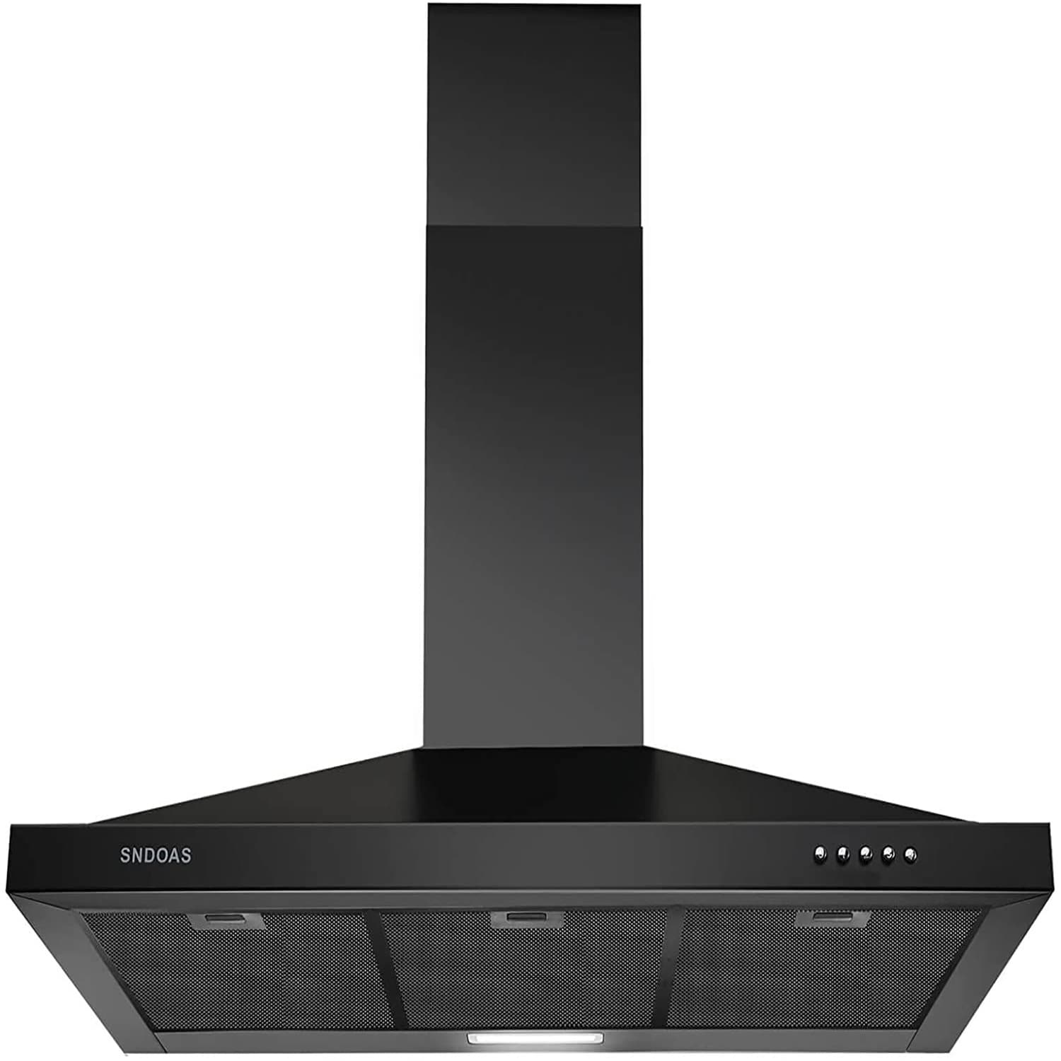 Damerin 36 in 450 CFM Ducted Black Smart Wall Mounted Range Hood