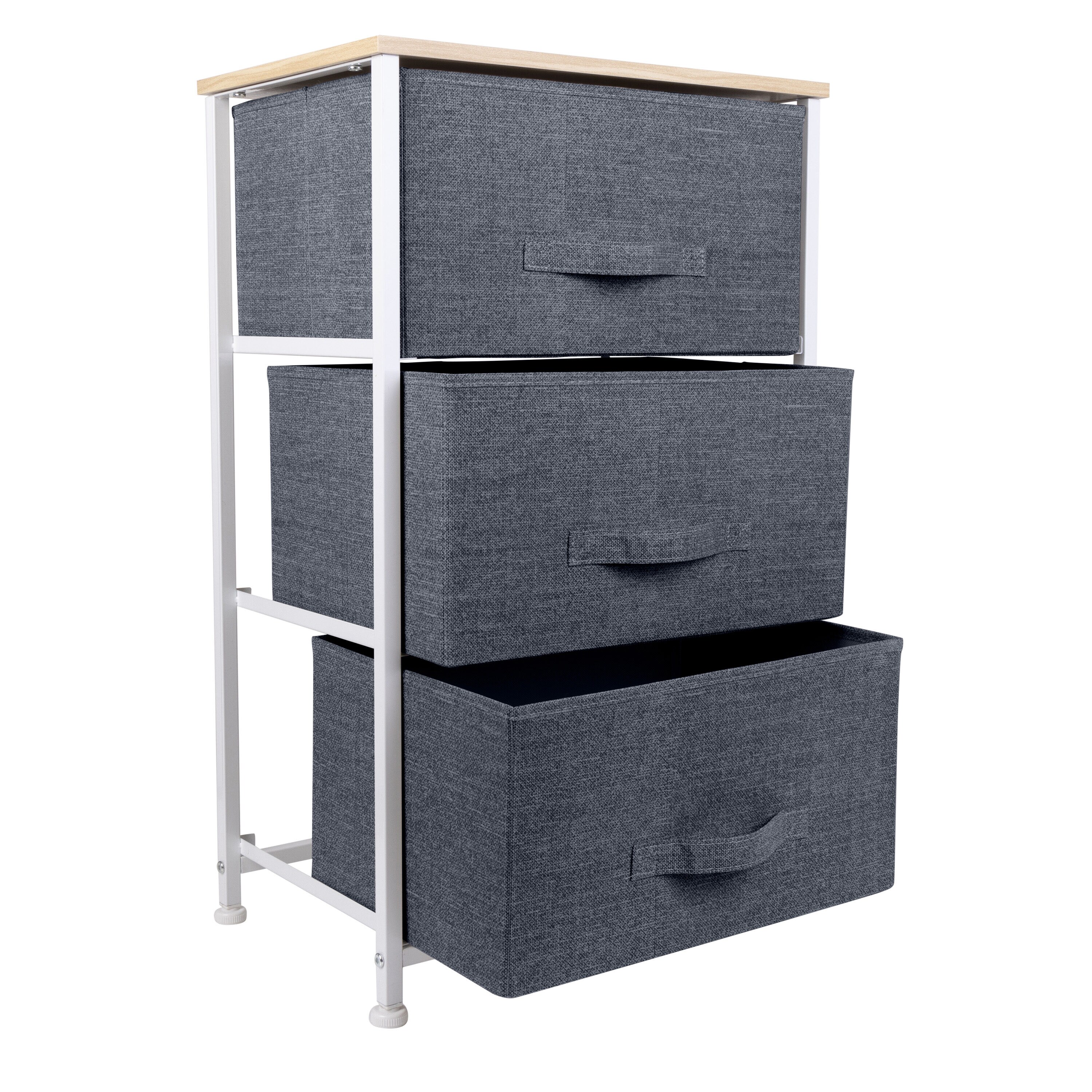 Simplify 3-Tier Storage Drawers with Side Pockets