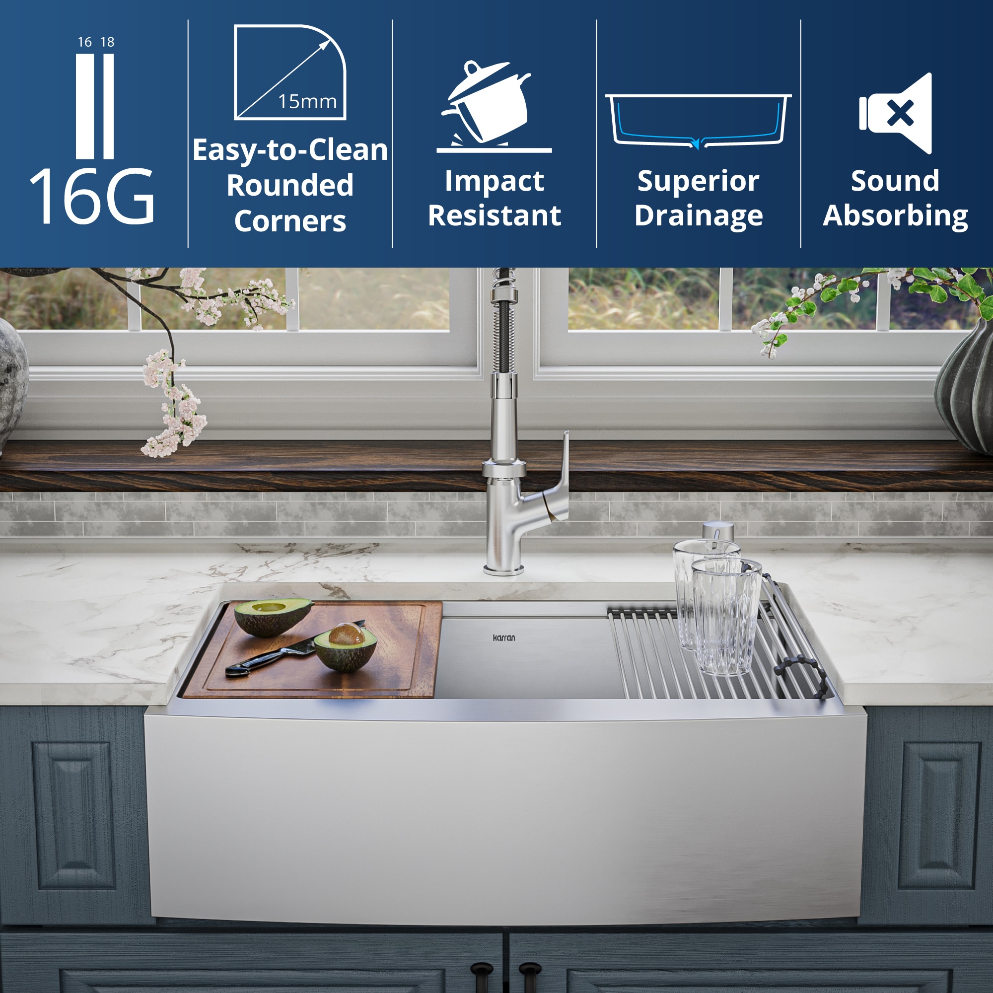 Karran WSA-42-PK1 Kitchen-Sinks - View #6