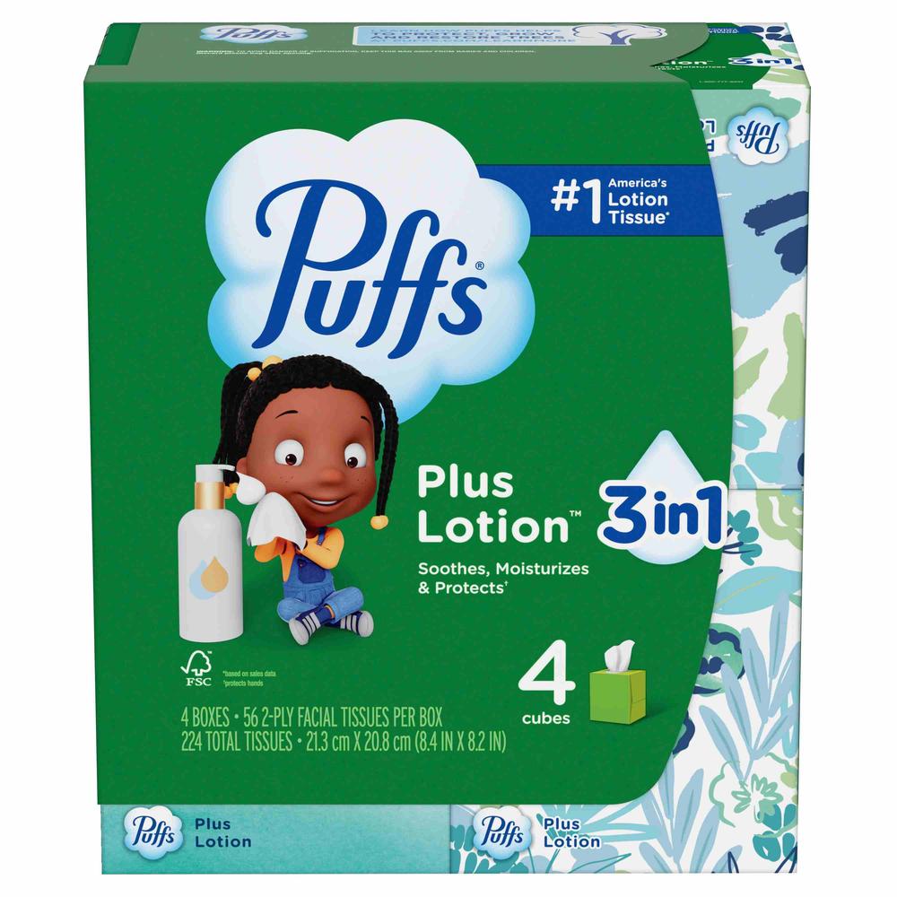 Puffs 4-Pack Facial Tissue (56-Count) 3700034899 at Lowes.com