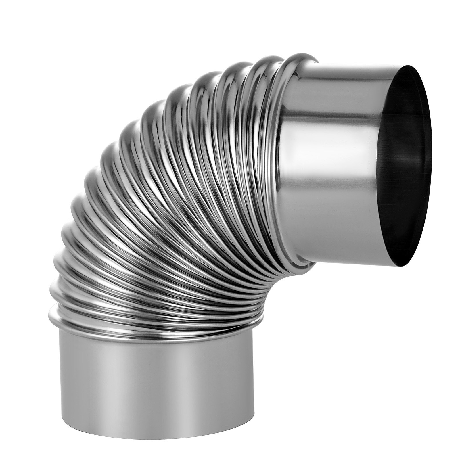 GIVIMO 2-pc 4-in 90-Degree Dryer Vent Elbow Kit 304 Stainless Steel Hose Connector with 4 Clamps and Aluminum Foil Tape for Tight-Space Dryer HVAC Duct Pipe #LW108GIVSS3910