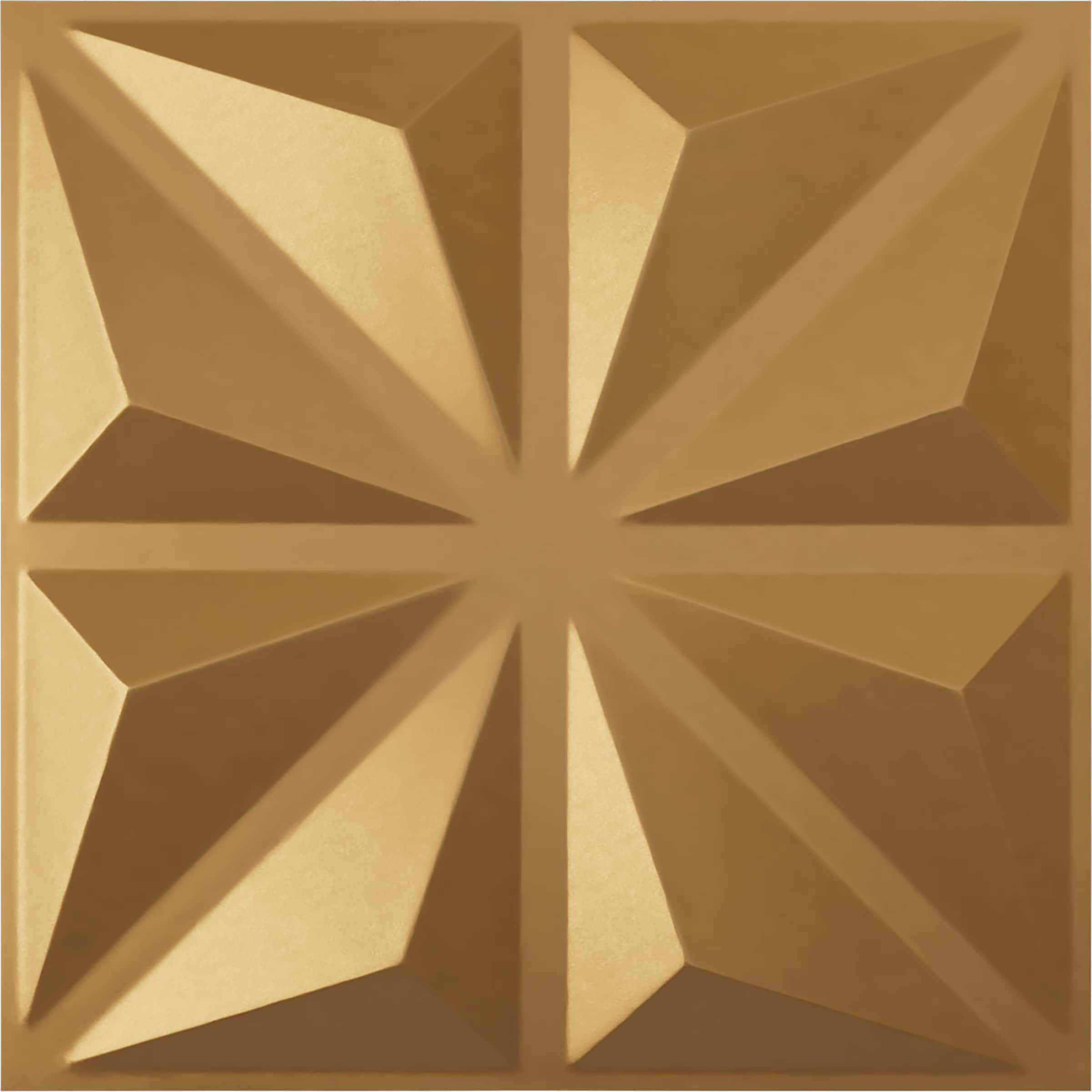 Ekena Millwork WP20X20BIBGL-CASE-12 19-5/8-in x 19-5/8-in Embossed Paintable/Stainable Gold PVC Wall Panel ( 12 -Pack, Covers 32.04-sq ft )