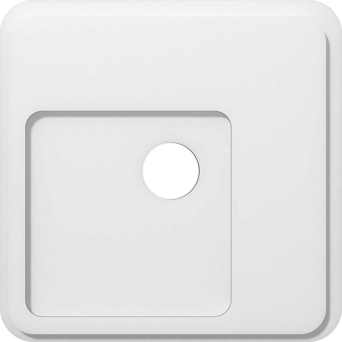 Ekena Millwork CMP18LN-03000 Lucan 18-in W x 18-in L Contemporary White PVC Whole Ceiling Medallion