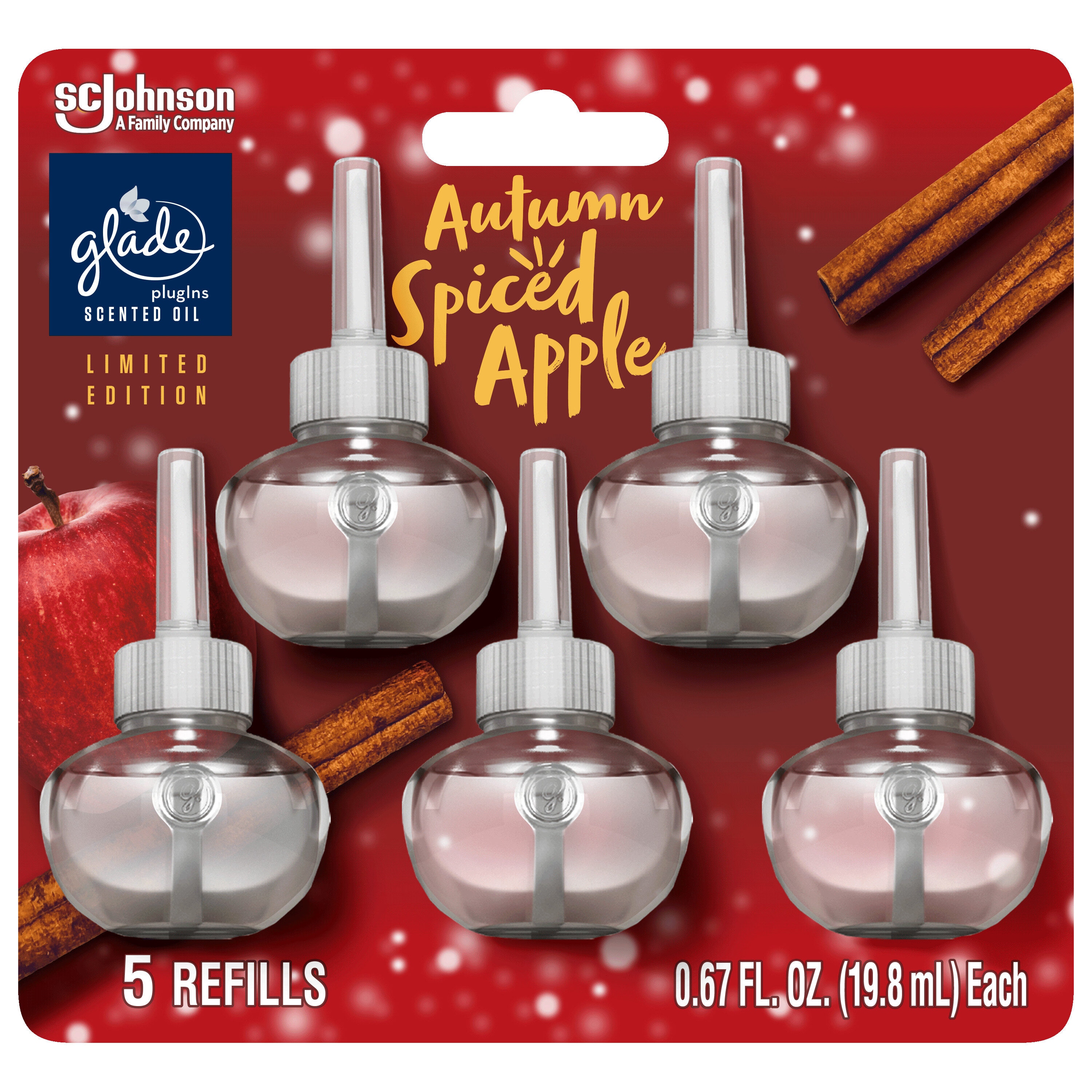 Glade 0.67-fl oz Autumn Spiced Apple Refill Air Freshener (5-Pack