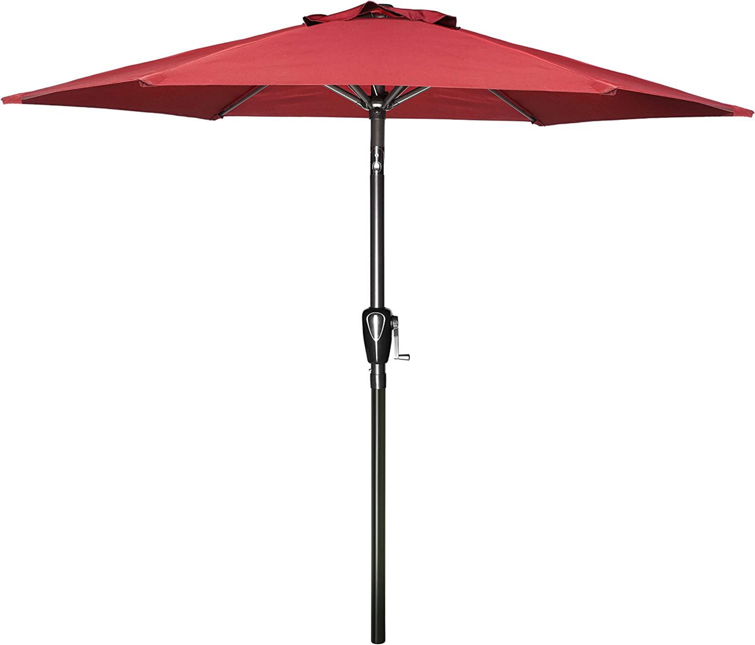 Maocao Hoom MZH468215 7.5-ft Aluminum Red Market Patio Umbrella