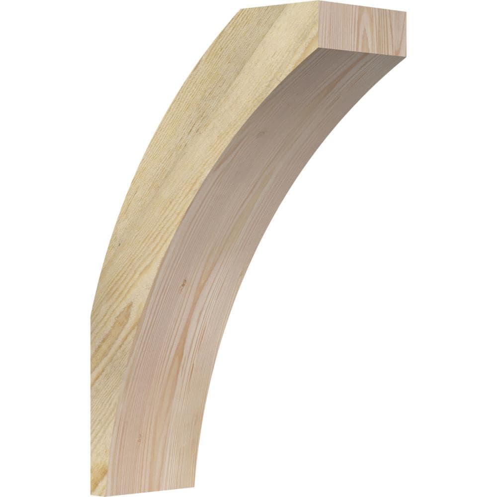 Ekena Millwork BRC06X14X22THR00RDF 6-in x 14-in x 22-in Douglas Fir Unfinished Wood Thorton Rough Sawn Knee Brace