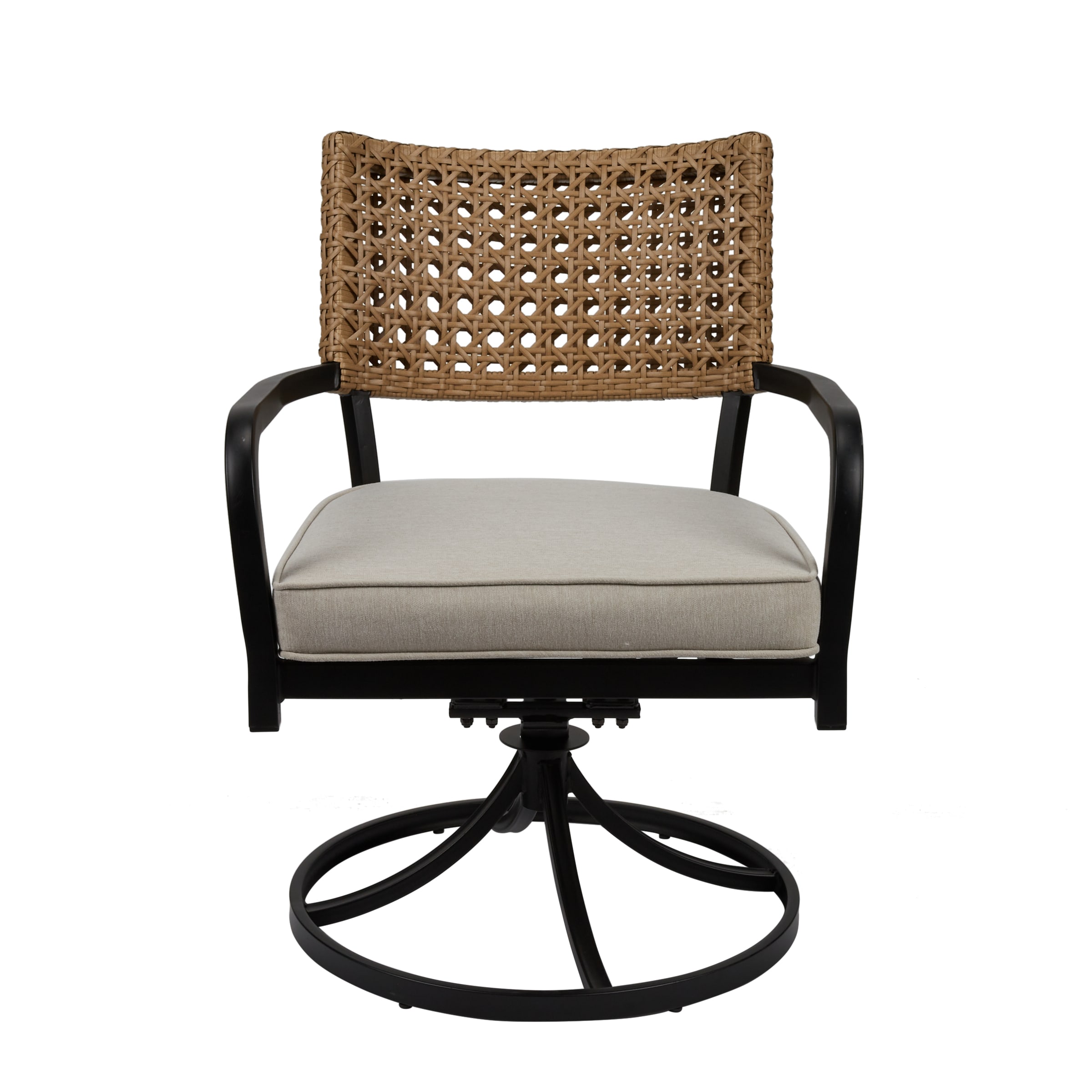 allen + roth Caledonia Set of 2 Wicker Black Steel Frame